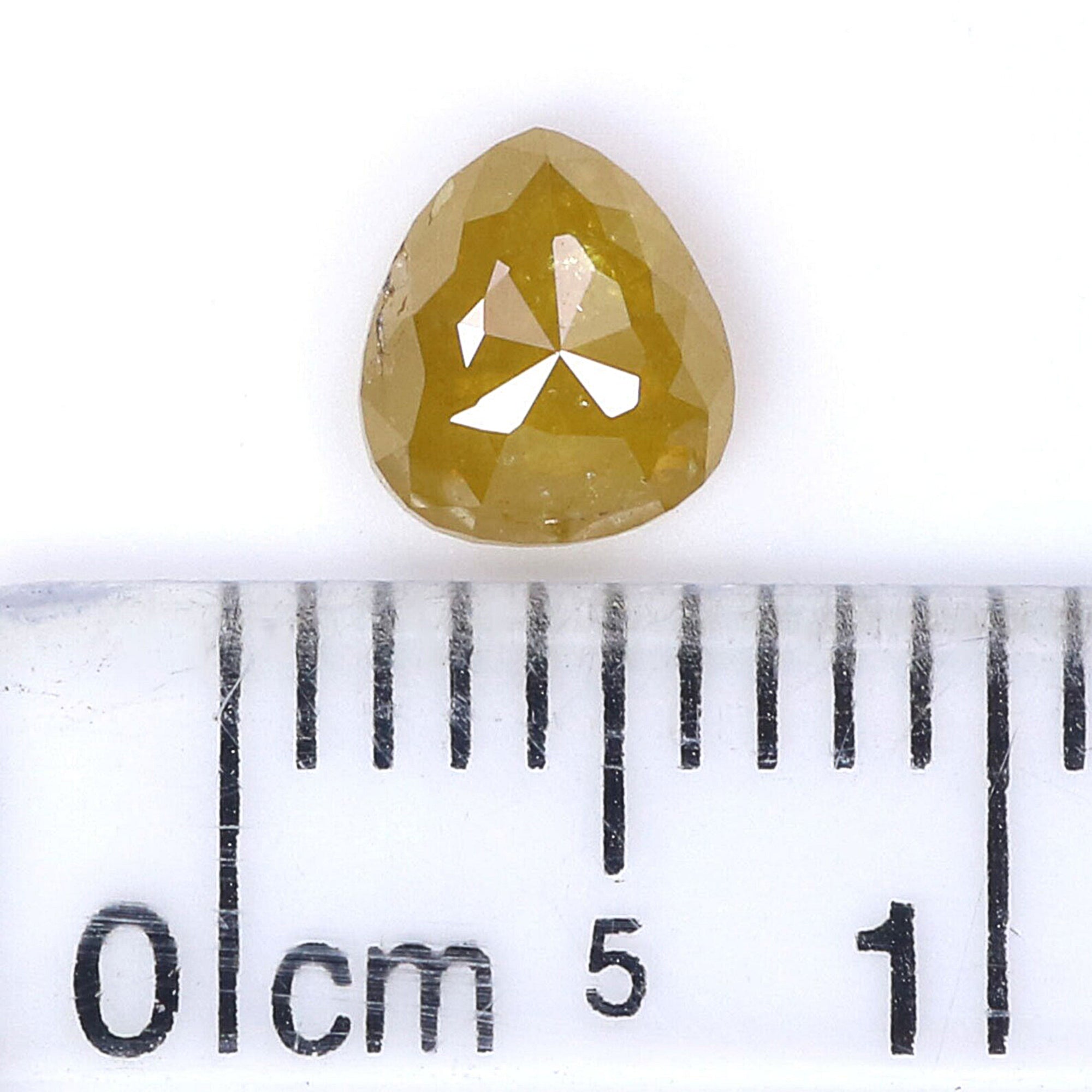 0.59 CT Natural Loose Heart Shape Diamond Yellow Color Heart Shape Diamond 5.45 MM Natural Loose Yellow Color Heart Rose Cut Diamond KR2510