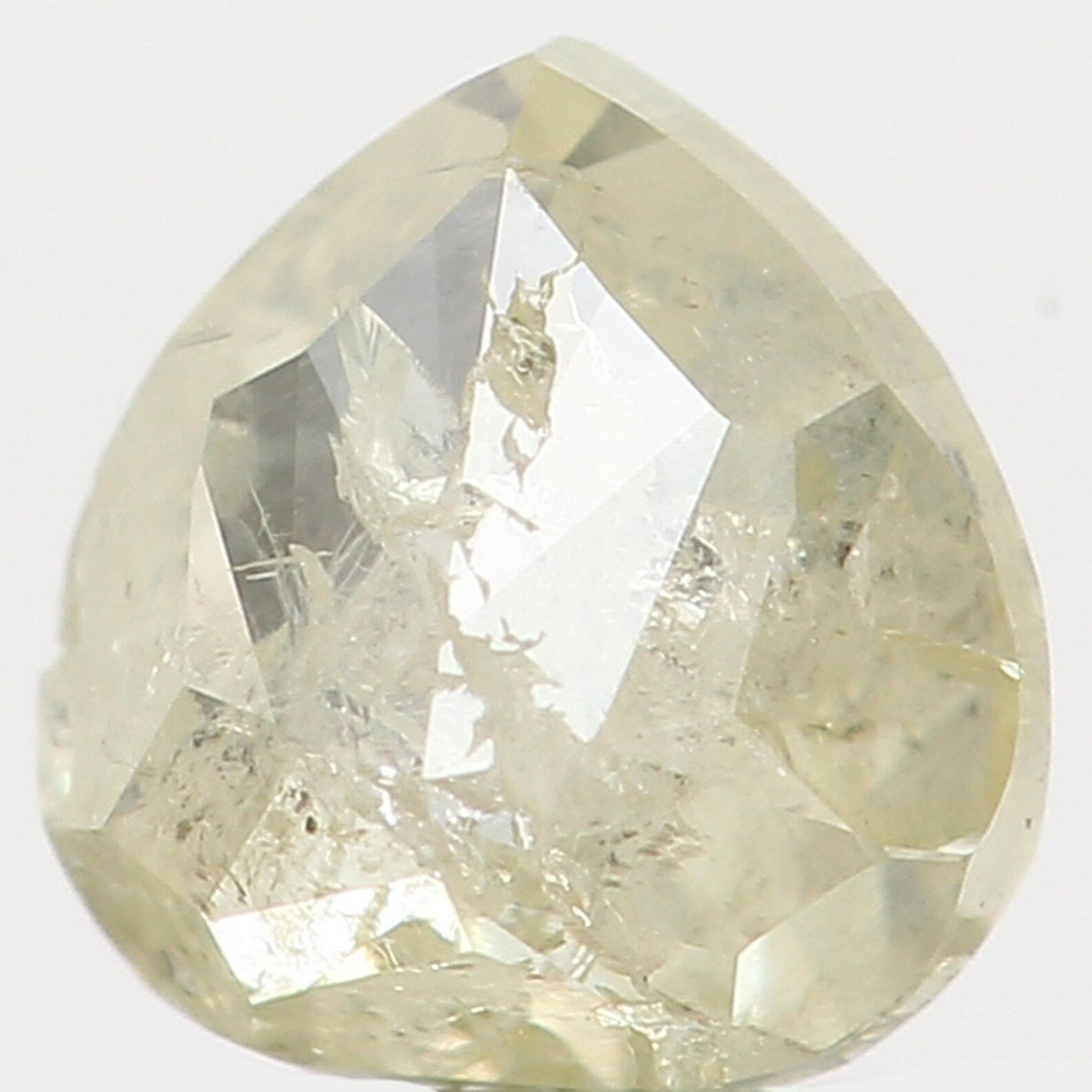 0.36 Ct Natural Loose Diamond Pear Light Yellow Color I2 Clarity 4.20 MM N7612