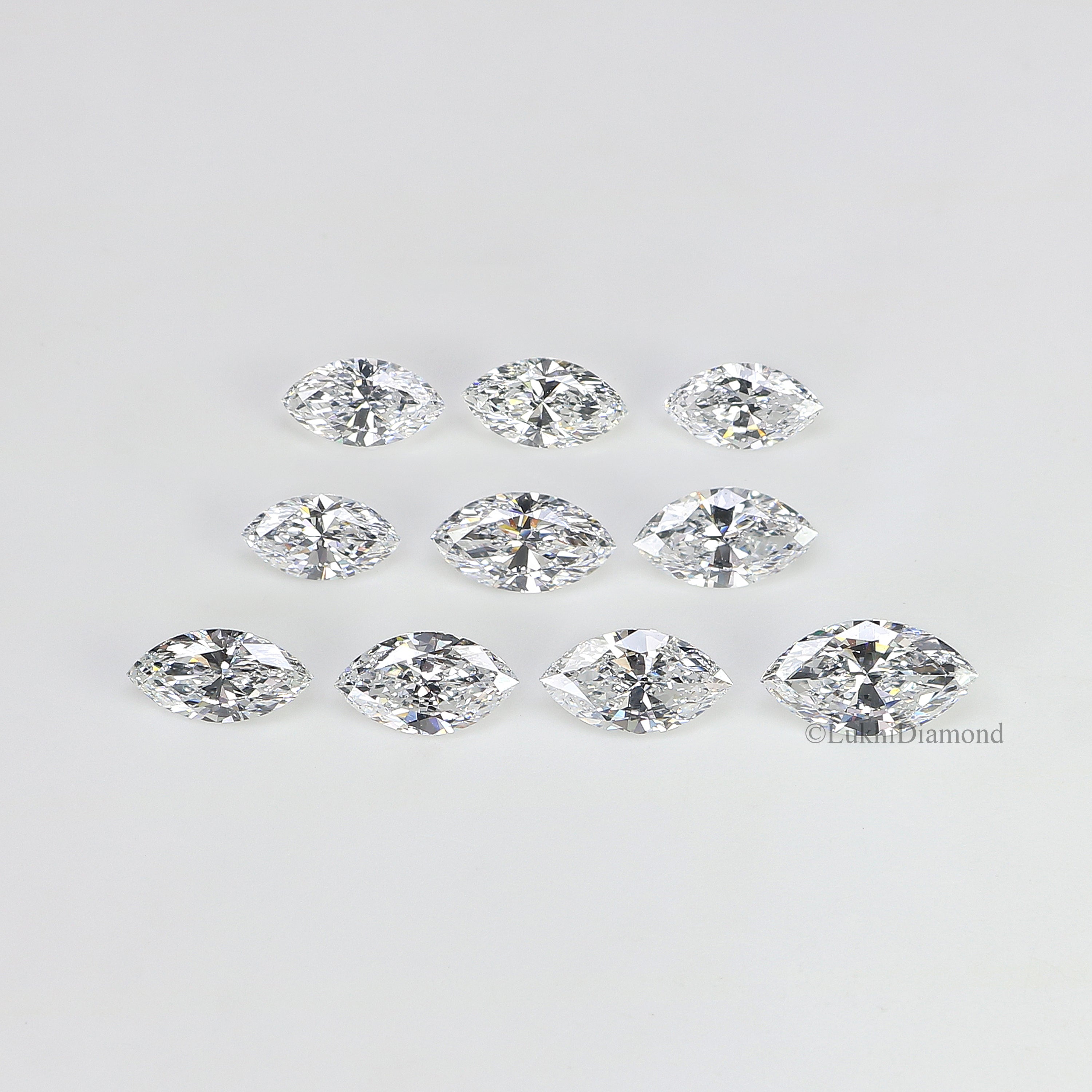 Marquise Cut E/D Color VS Clarity Lab Grown Diamond Lab Created Loose Diamond Marquise Shape 4X2/5X2.5/6X3/7X3.5/8X4 MM CVD Diamond Q161