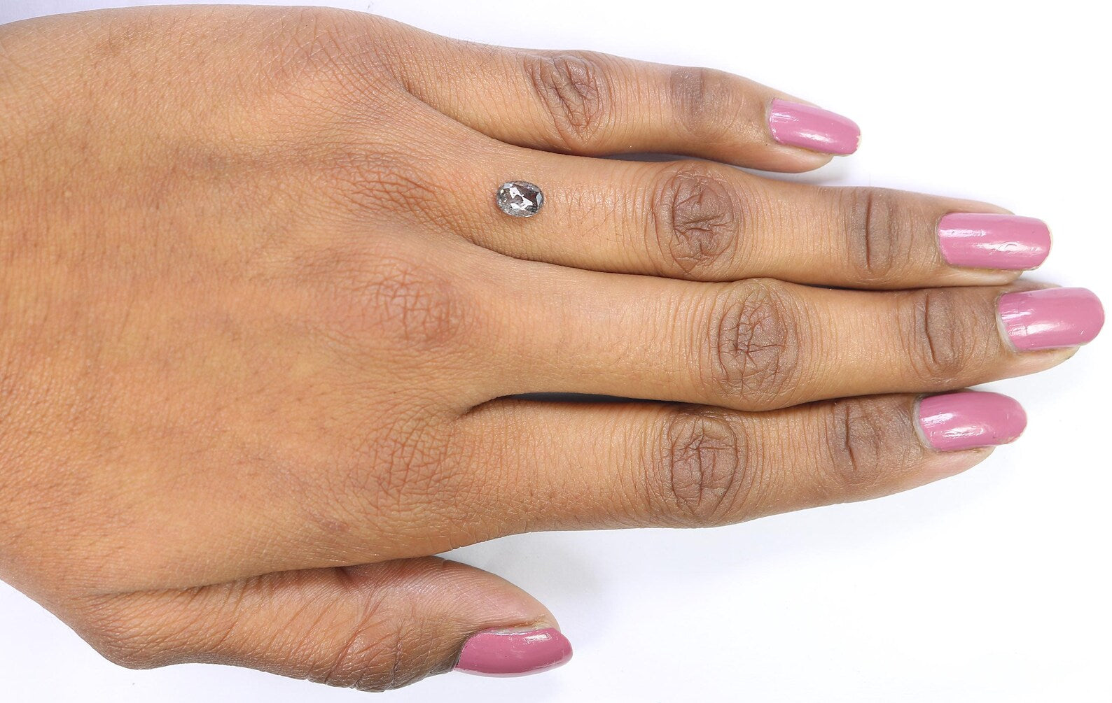 0.66 CT Natural Loose Oval Shape Diamond Salt And Pepper Diamond 6.25 MM Natural Loose Diamond Black Grey Color Oval Rose Cut Diamond QN830