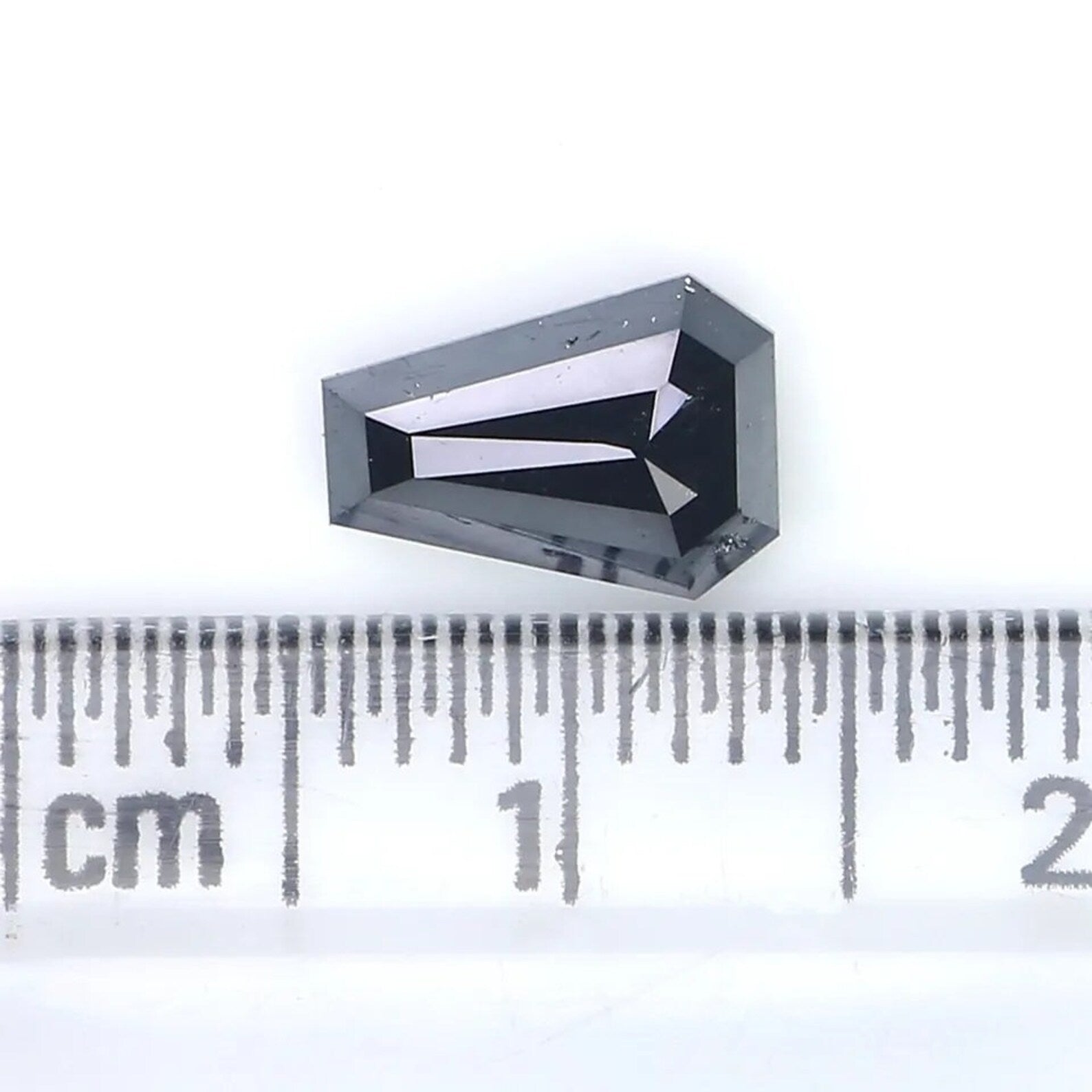 1.25 Ct Natural Loose Coffin Shape Diamond Black Color Coffin Shape Diamond 8.15 MM Natural Loose Diamond Coffin Rose Cut Diamond NQ2476
