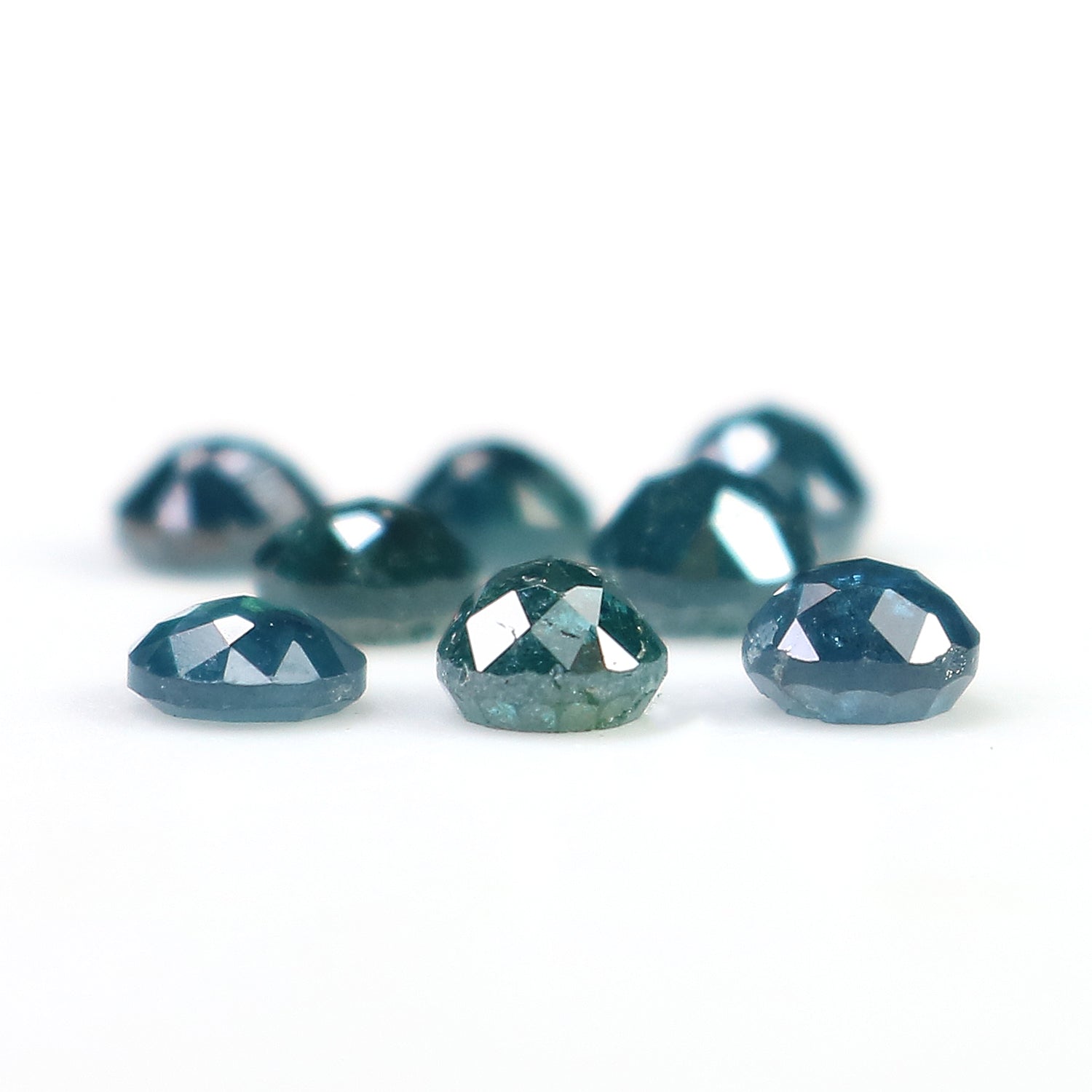 2.33 CT Natural Loose Round Rose Cut Diamond Blue Color Round Cut Diamond 3.65 MM Natural Blue Color Diamond Round Rose Cut Diamond KQ2546