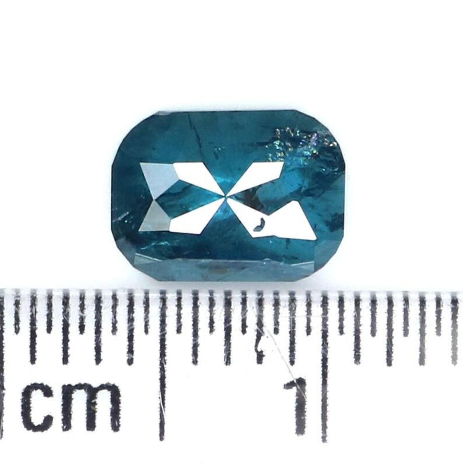 0.78 CT Natural Loose Cushion Shape Diamond Blue Color Cushion Diamond 7.20 MM Natural Diamond Blue Color Cushion Rose Cut Diamond NQ9794