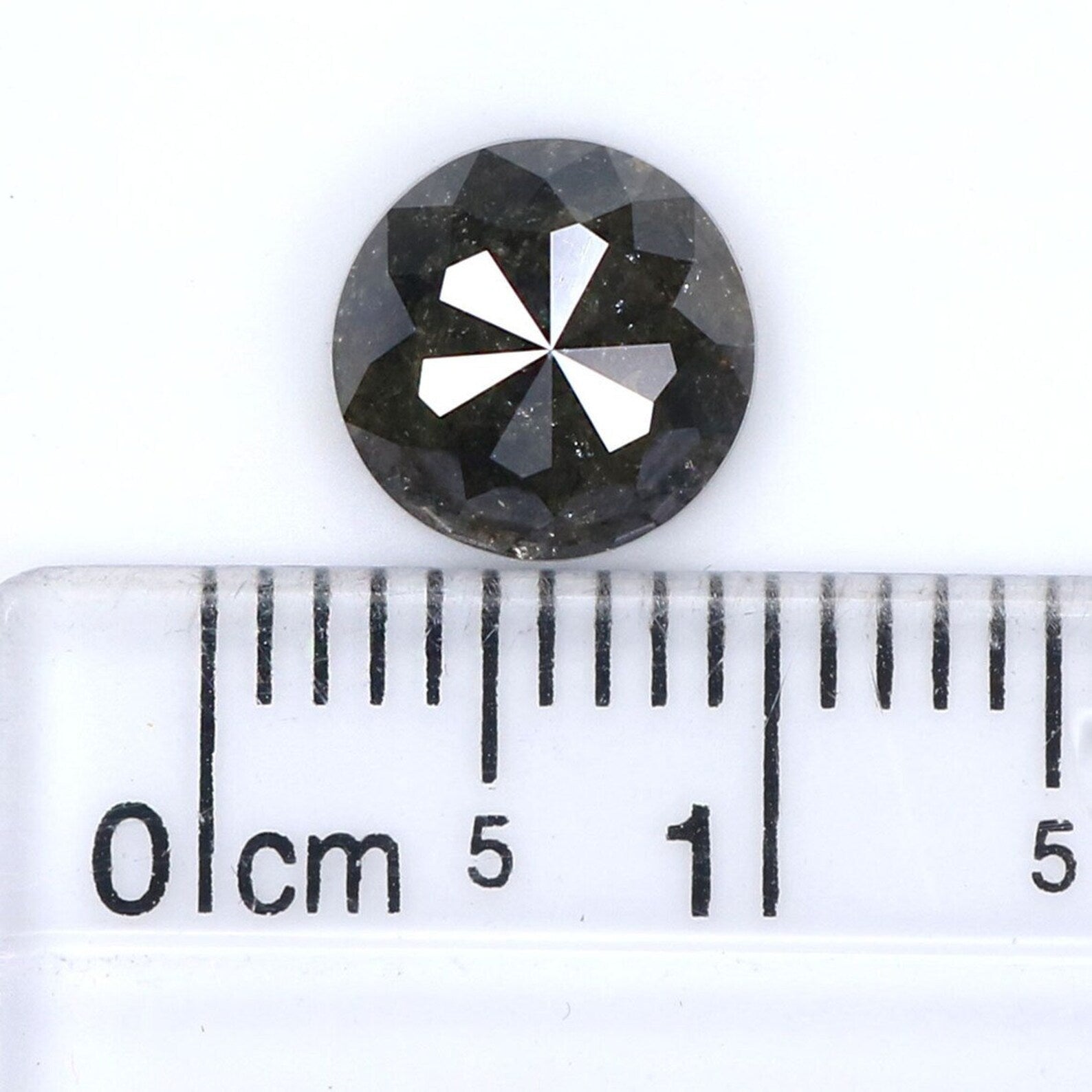 1.79 CT Natural Loose Round Rose Cut Diamond Salt And Pepper Round Shape Diamond 7.60 MM Natural Diamond Black Color Round Diamond NQ1028
