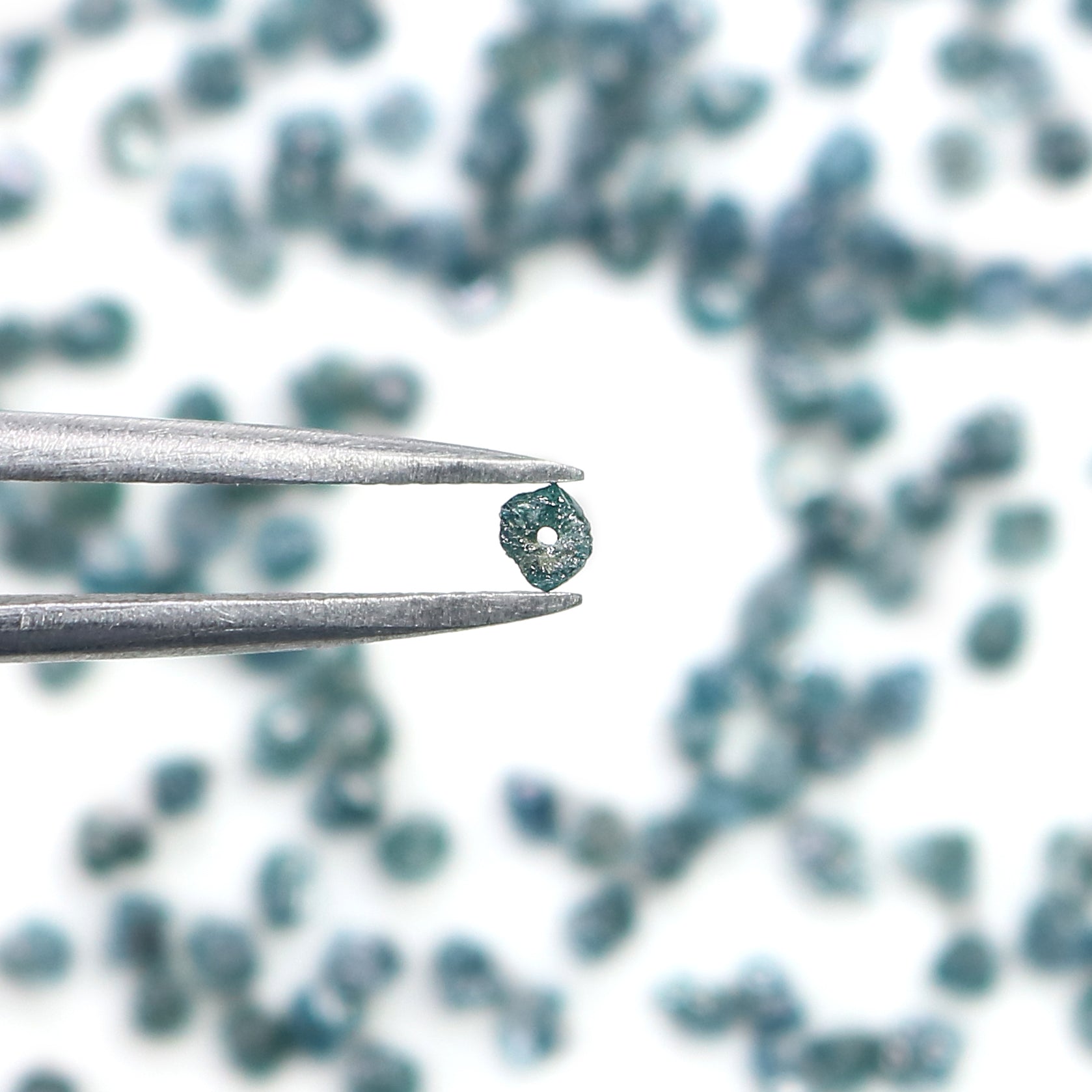 Natural Loose Rough Bead Shape Diamond Blue Color Rough Bead Cut Diamond 5.00 Ct Lot Uncut Drilled Bead Rough Irregular Cut Diamond Q80-1