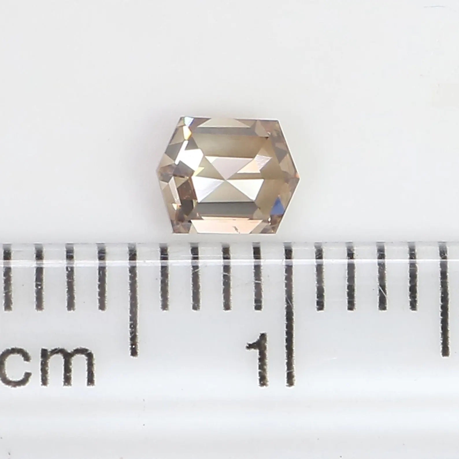 0.40 CT Natural Loose Hexagon Shape Diamond Brown Color Hexagon Diamond 4.30 MM Natural Loose Brown Color Hexagon Rose Cut Diamond NQ1203