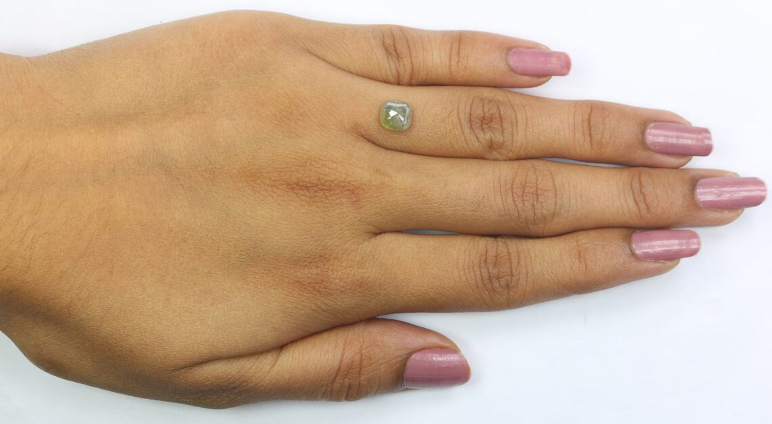 1.20 CT Natural Loose Cushion Shape Diamond Green Color Cushion Cut Diamond 6.35 MM Natural Loose Diamond Cushion Rose Cut Diamond NQ2378