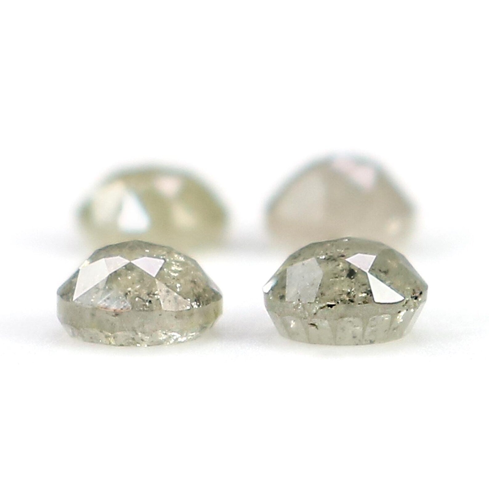 1.38 CT Natural Loose Round Shape Diamond Salt And Pepper Round Cut Diamond 4.10 MM Natural Loose Grey Color Round Rose Cut Diamond NQ778