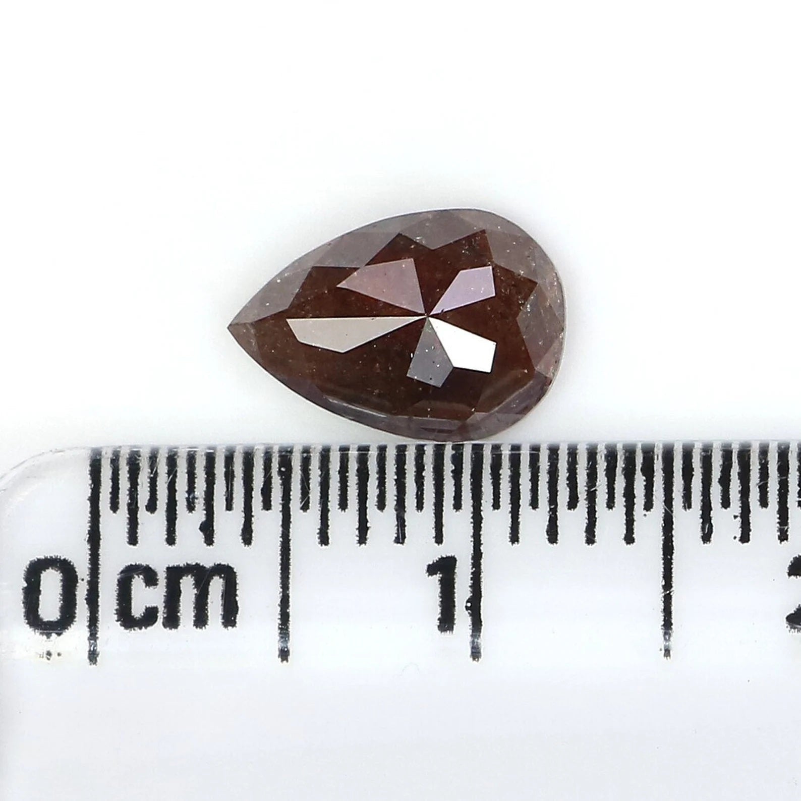 1.27 CT Natural Loose Pear Shape Diamond Brown Color Pear Cut Diamond 8.85 MM Natural Loose Diamond Brown Pear Rose Cut Diamond NQ480