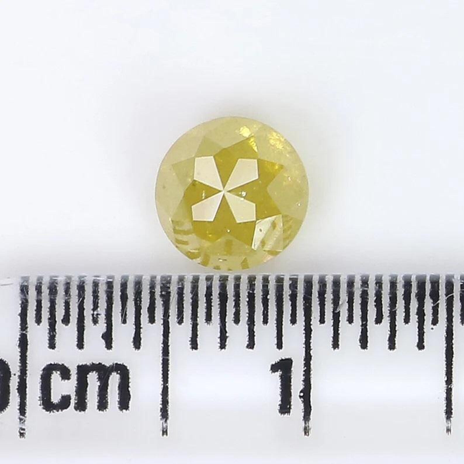 0.36 CT Natural Loose Round Shape Diamond Yellow Color Round Cut Diamond 5.40 MM Natural Loose Yellow Color Round Rose Cut Diamond NQ9619