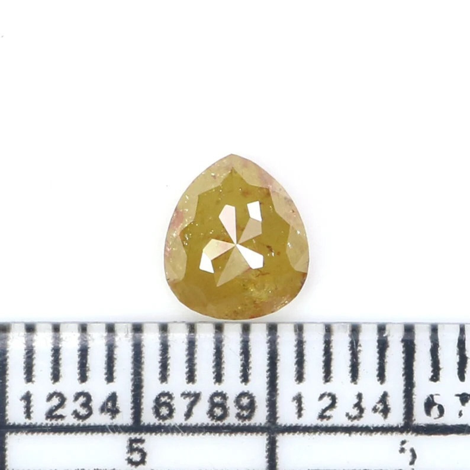 0.98 CT Natural Loose Heart Shape Diamond Yellow Color Heart Cut Diamond 6.15 MM Natural Loose Diamond Heart Shape Rose Cut Diamond QN2222