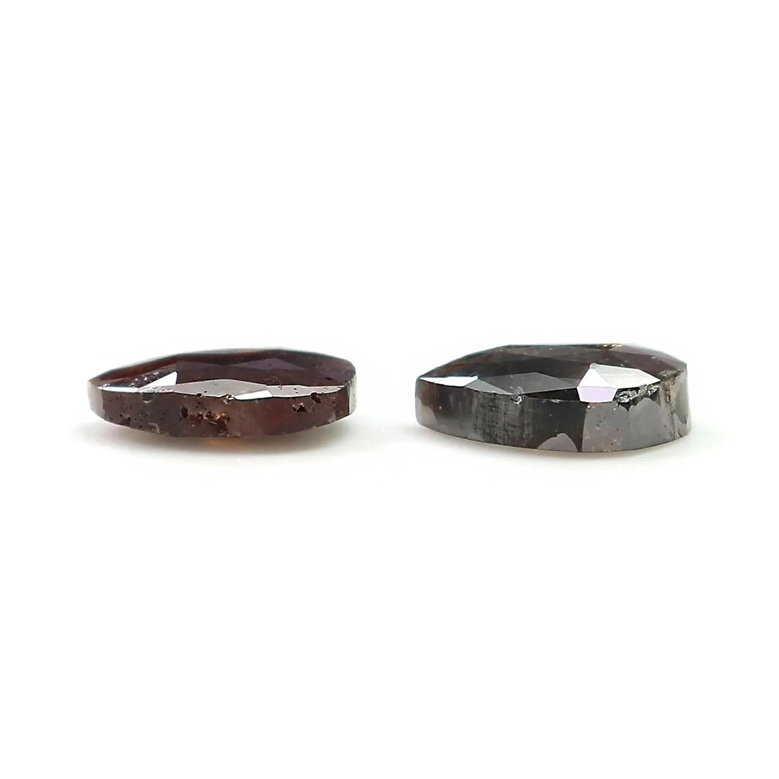 1.75 CT Natural Loose Pear Cut Pair Diamond Brown Color Pear Shape Diamond 7.35 MM Natural Diamond Brown Color Pear Rose Cut Diamond NQ2547