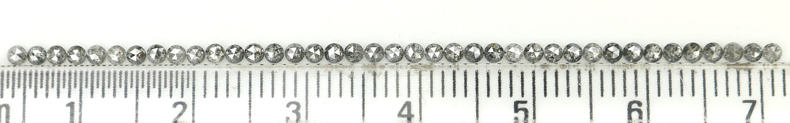 1.02 CT Natural Loose Rose Cut Diamond Salt And Pepper Diamond Black Grey Color 1.70 MM Natural Loose Round Rose Cut Shape Diamond N1561