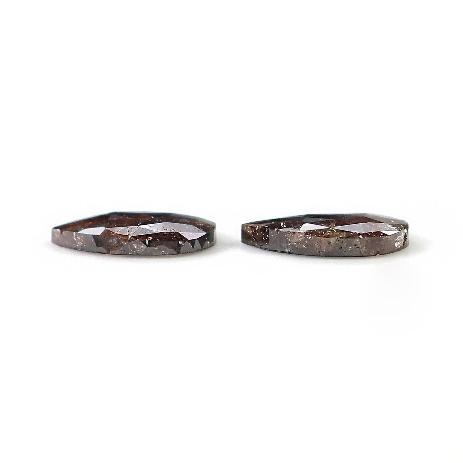1.57 CT Natural Loose Pear Cut Pair Diamond Brown Color Pear Shape Diamond 8.70 MM Natural Diamond Brown Color Pear Rose Cut Diamond NQ2546
