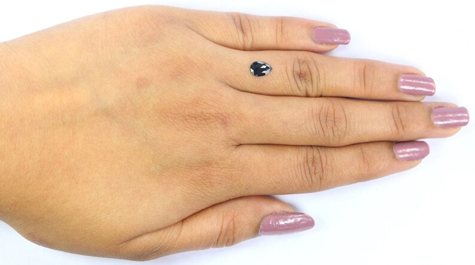 0.52 CT Natural Loose Pear Shape Diamond Black Color Pear Cut Diamond 7.30 MM Natural Loose Diamond Black Color Pear Rose Cut Diamond NQ2247