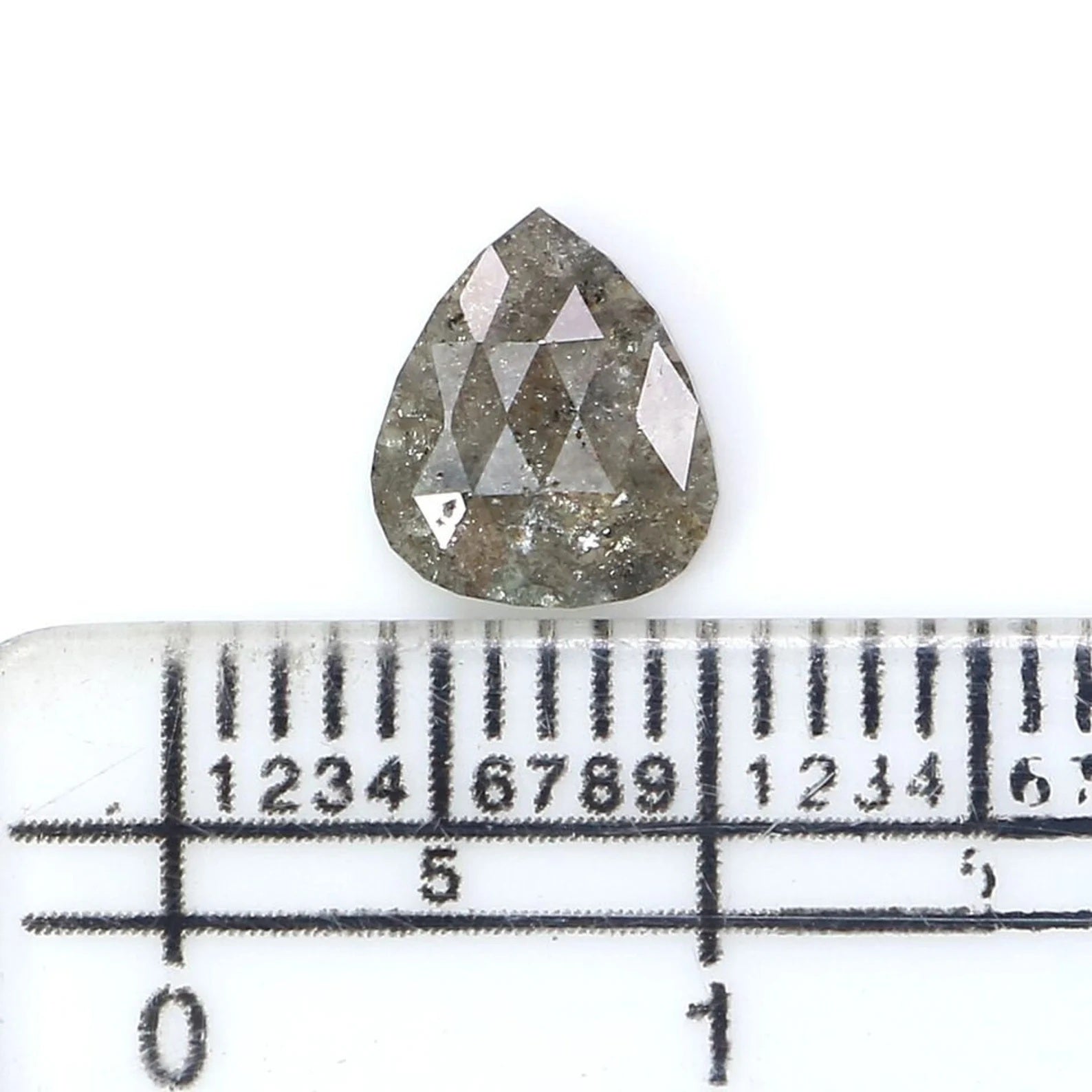 0.86 Ct Natural Loose Heart Shape Diamond Salt And Pepper Heart Cut Diamond 7.60 MM Natural Diamond Grey Color Heart Rose Cut Diamond NQ8437