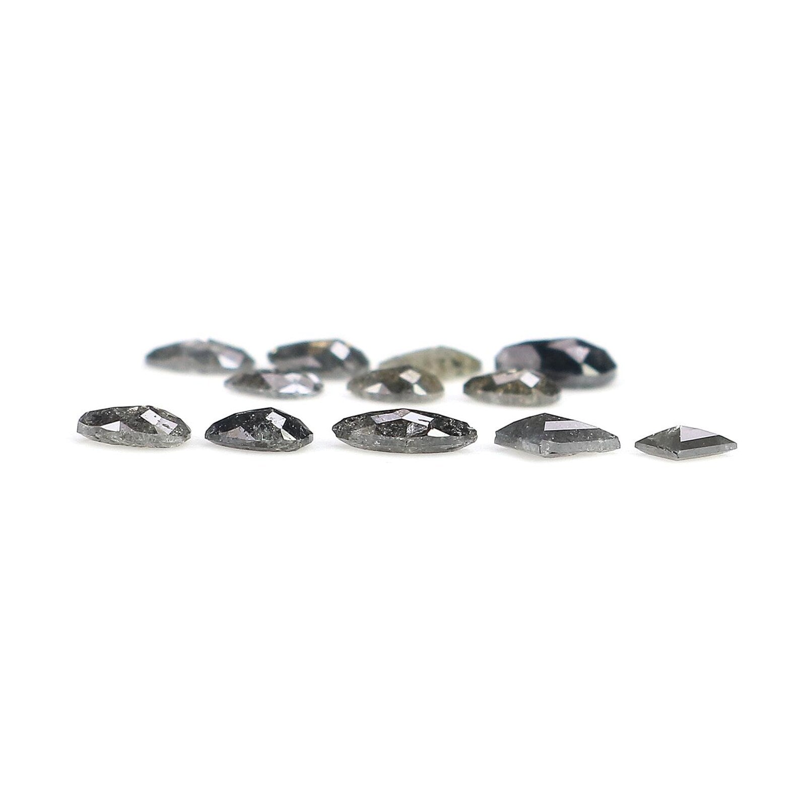 1.10 CT Natural Loose Mix Shape Diamond Salt And Pepper Mix Shape Diamond 3.40 MM Natural Loose Diamond Black Grey Mix Shape Diamond NQ2385
