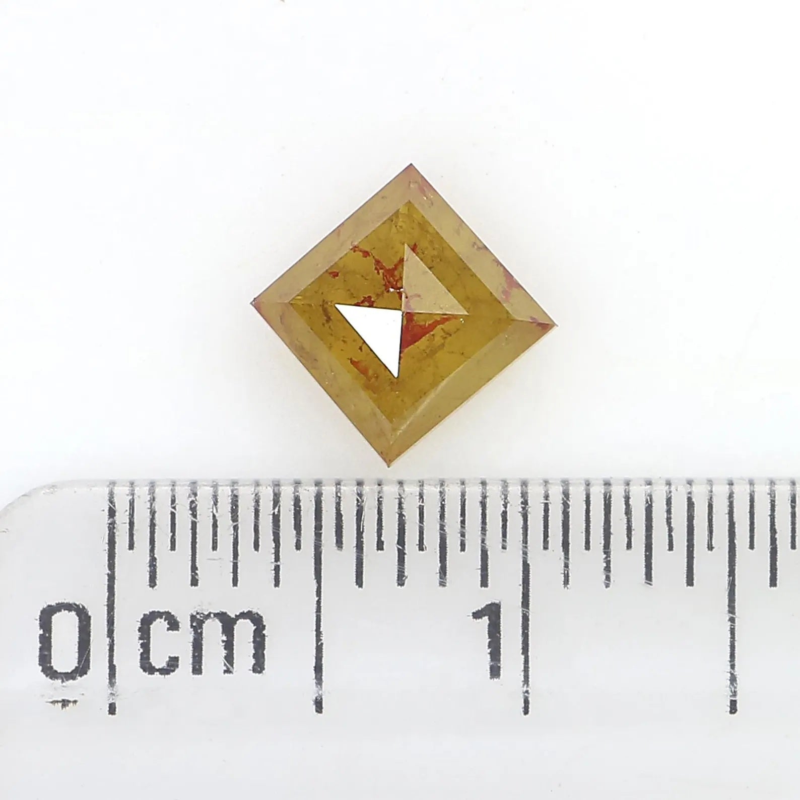 1.00 CT Natural Loose Kite Shape Diamond Yellow Color Kite Cut Diamond 7.45 MM Natural Loose Diamond Kite Shape Rose Cut Diamond QN634