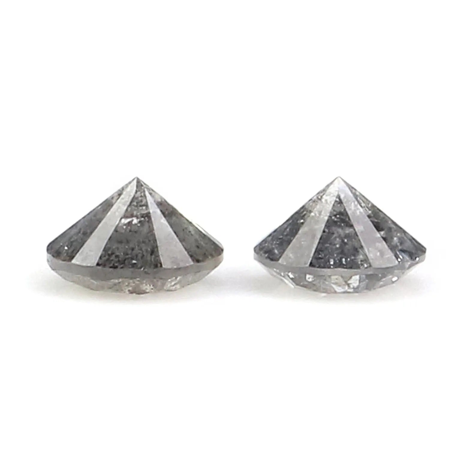 0.49 Ct Natural Loose Round Shape Pair Diamond Salt And Pepper Round Cut Diamond 4.00 MM Black Gray Color Round Brilliant Cut Diamond NQ2302