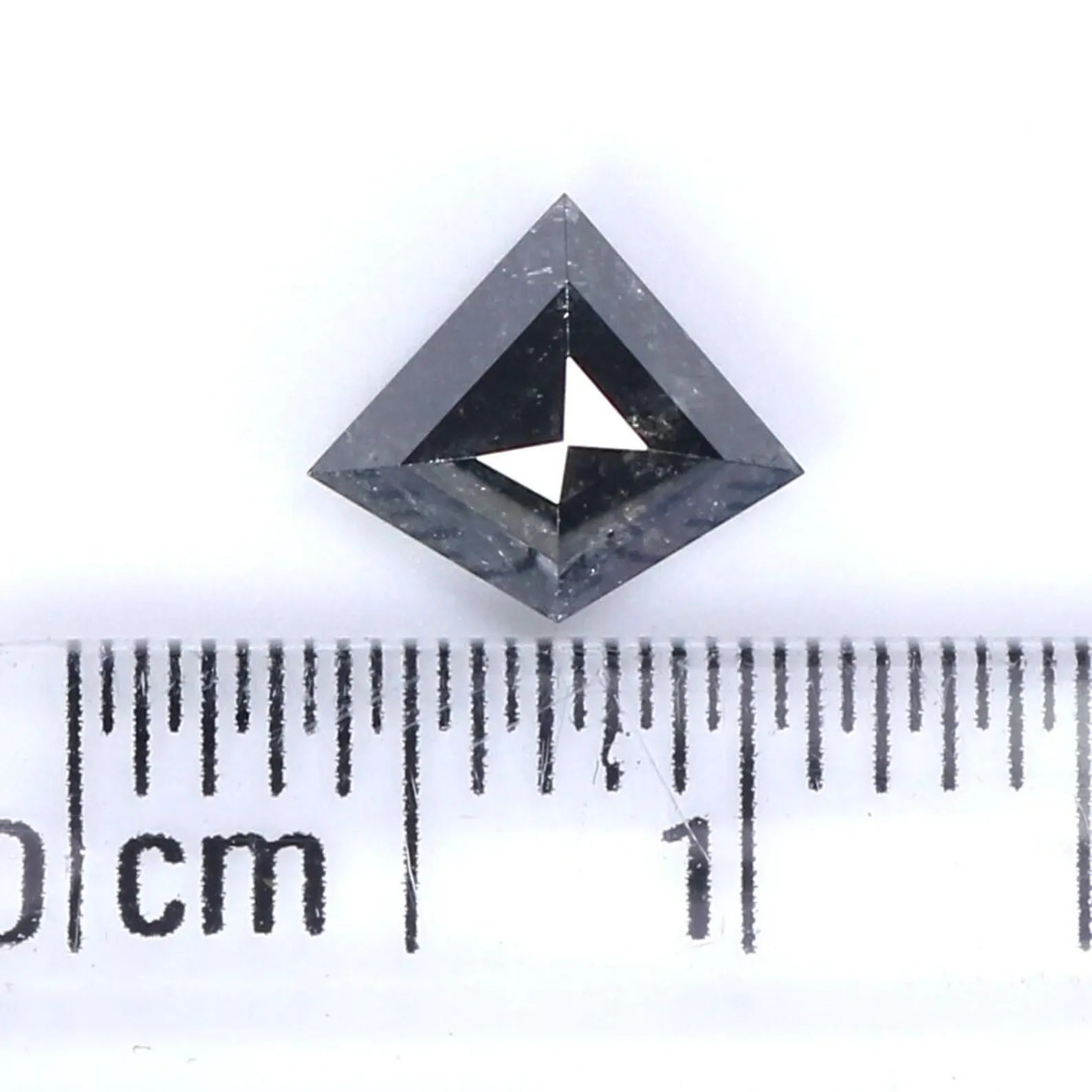 0.80 CT Natural Loose Shield Shape Diamond Black Color Shield Cut Diamond 7.40 MM Natural Loose Black Color Shield Rose Cut Diamond NQ9058