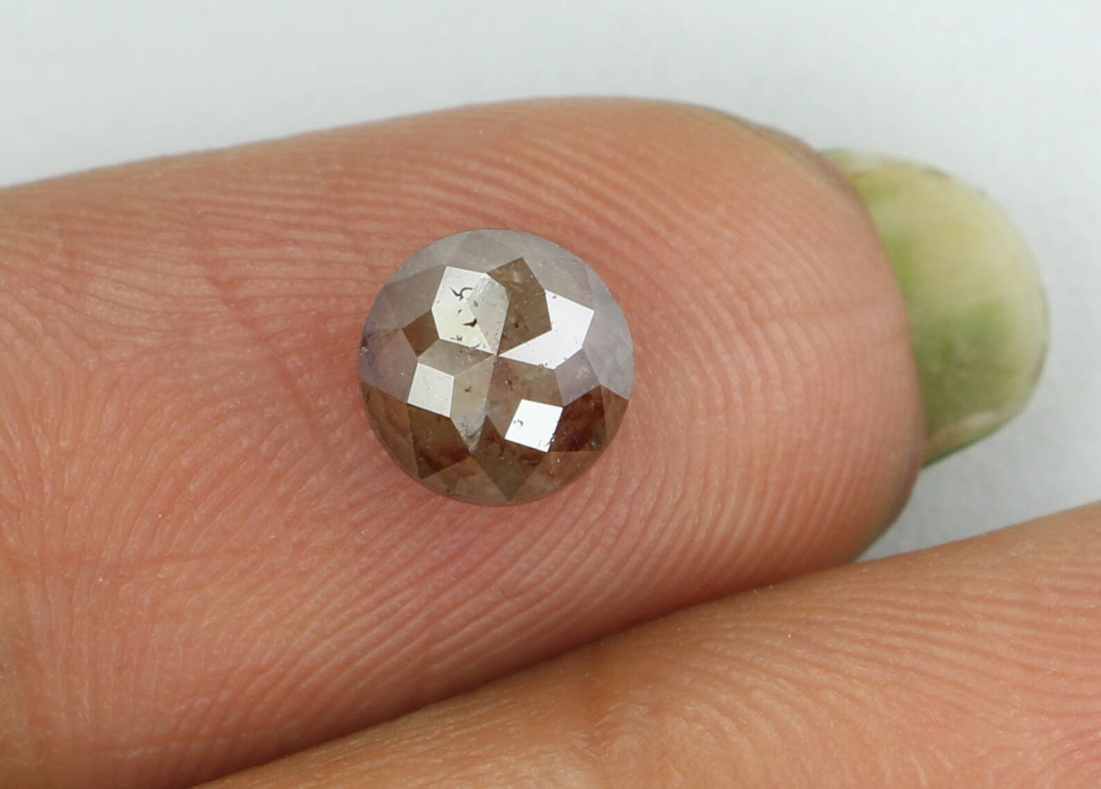 1.15 Ct Natural Loose Round Rose Cut Diamond Brown Color Round Cut Diamond 6.00 MM Natural Loose Diamond Brown Round Rose Cut Diamond N8034