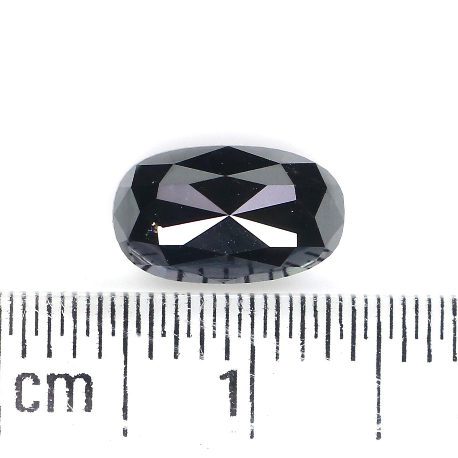 1.83 Ct Natural Loose Oval Shape Diamond Black Color Oval Cut Diamond 9.15 MM Natural Loose Diamond Black Oval Shape Roe Cut Diamond KDN374