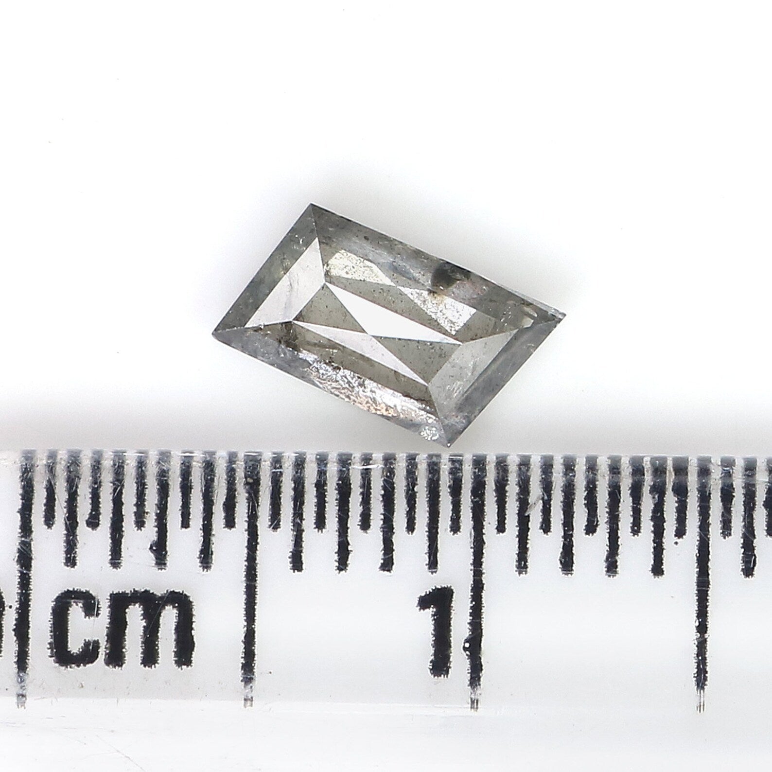 0.57 CT Natural Loose Antique Shape Diamond Salt And Pepper Diamond 7.85 MM Natural Loose Diamond Black Grey Color Antique Diamond NQ2497