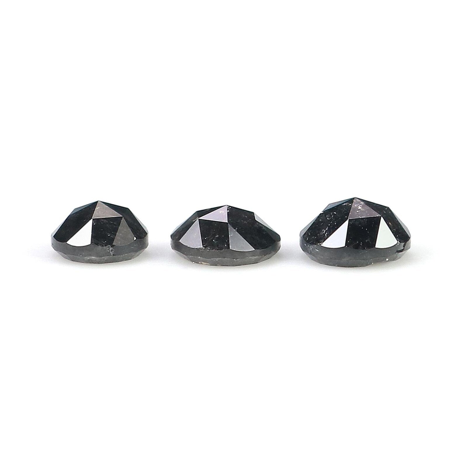 1.15 CT Natural Loose Round Cut Diamond Salt And Pepper Round Diamond 4.10 MM Natural Diamond Black Grey Color Round Rose Cut Diamond NQ8746