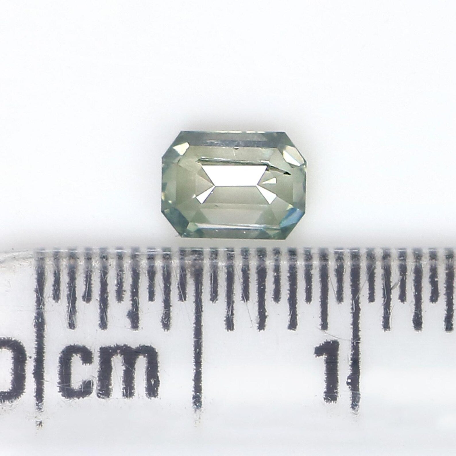 0.36 CT Natural Loose Emerald Shape Diamond Green Color Emerald Shape Diamond 4.60 MM Natural Loose Diamond Green Emerald Cut Diamond QN1168