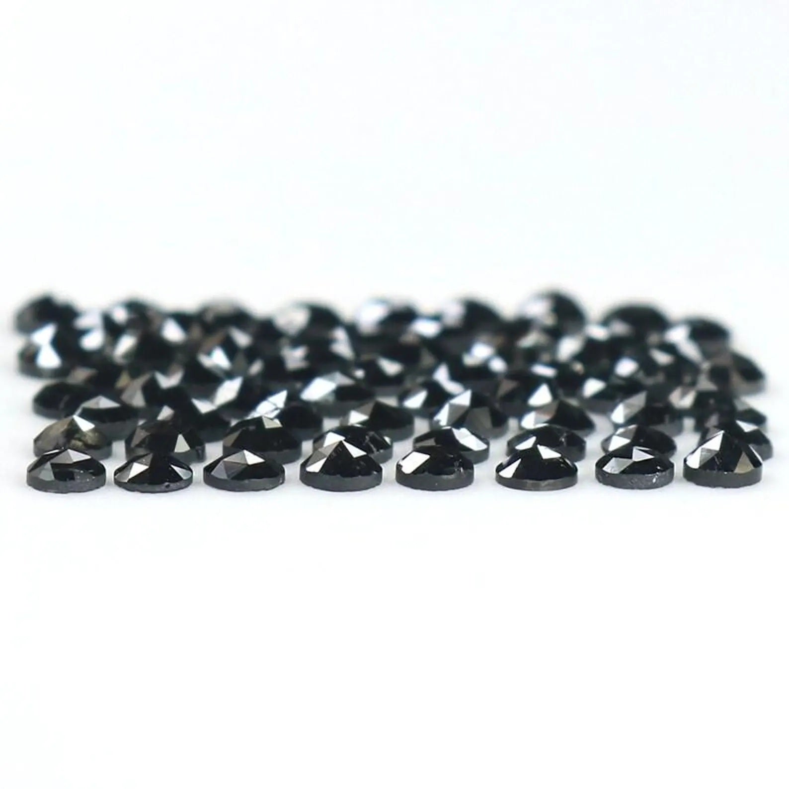 2.89 CT Natural Loose Round Shape Diamond Black Color Round Diamond 2.10 MM Natural Loose Diamond Black Color Round Rose Cut Diamond NQ1807