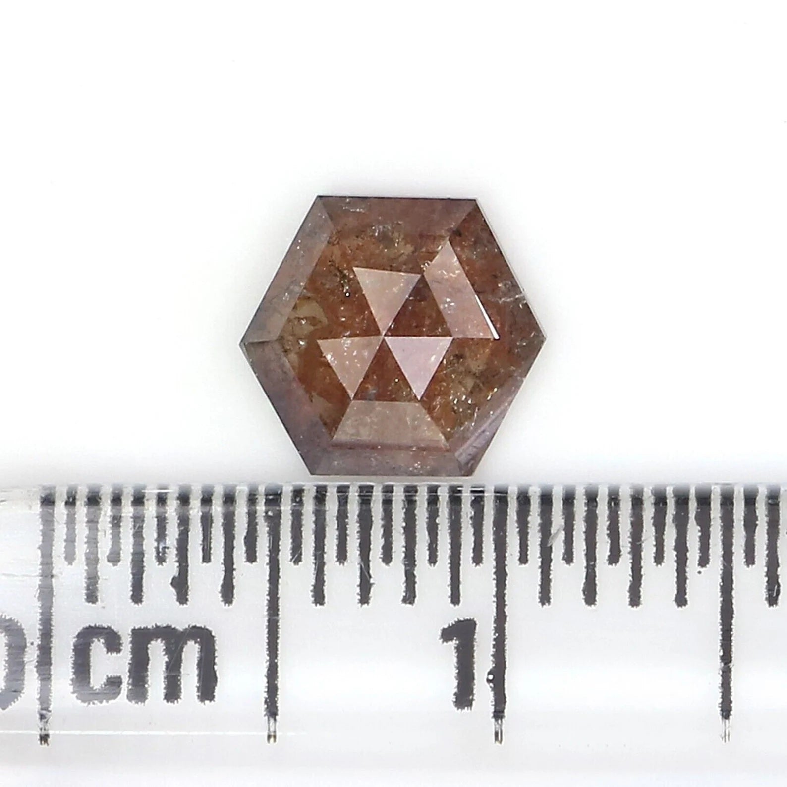 0.79 CT Natural Loose Hexagon Diamond Brown Color Diamond Natural Loose Diamond 7.10 MM Hexagon Cut Diamond Hexagon Shape Diamond NQ8017