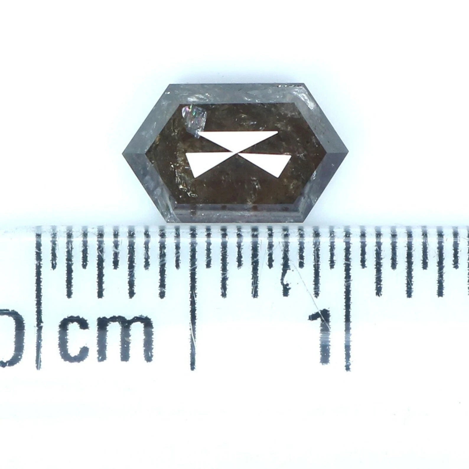 0.89 CT Natural Loose Hexagon Shape Diamond Brown Color Hexagon Cut Diamond 7.30 MM Natural Brown Hexagon Shape Rose Cut Diamond NQ2026
