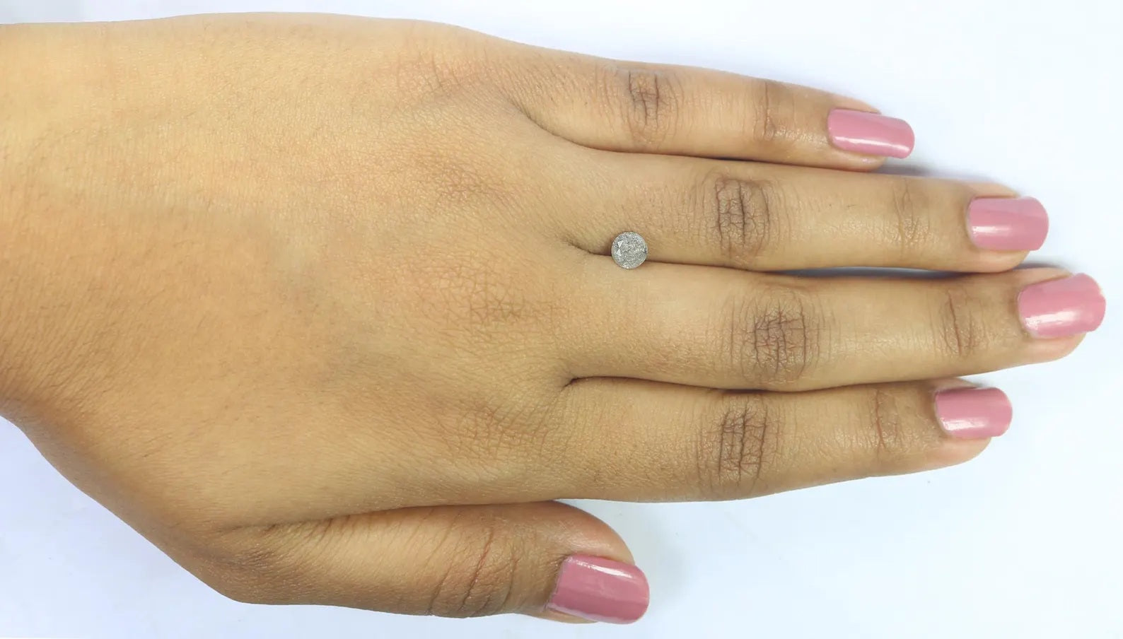 0.61 Ct Natural Loose Round Shape Diamond Salt And Pepper Round Diamond 5.15 MM Natural Diamond Gray Color Round Brilliant Cut Diamond NQ897