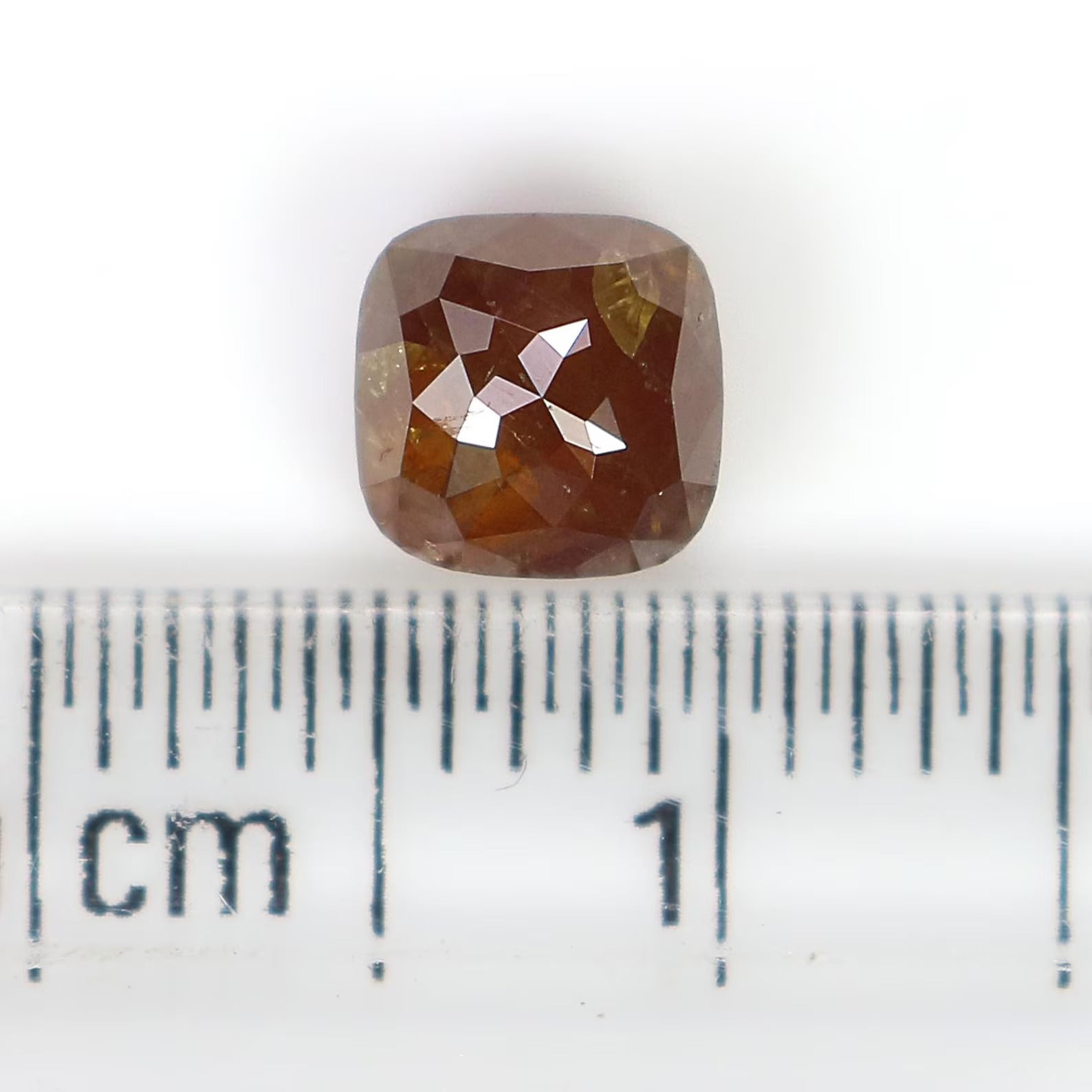 1.27 Ct Natural Loose Cushion Shape Diamond Brown Color Cushion Cut Diamond 5.30 MM Natural Loose Diamond Cushion Rose Cut Diamond QN9211