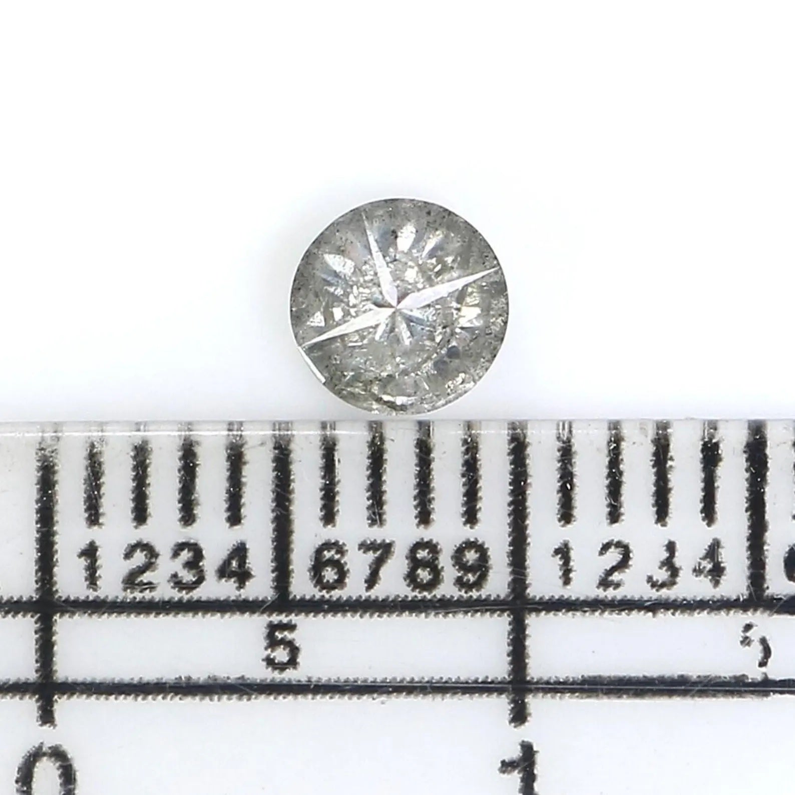 0.40 CT Natural Loose Round Shape Diamond Salt And Pepper Round Cut Diamond 4.60 MM Natural Grey Color Round Brilliant Cut Diamond NQ7048