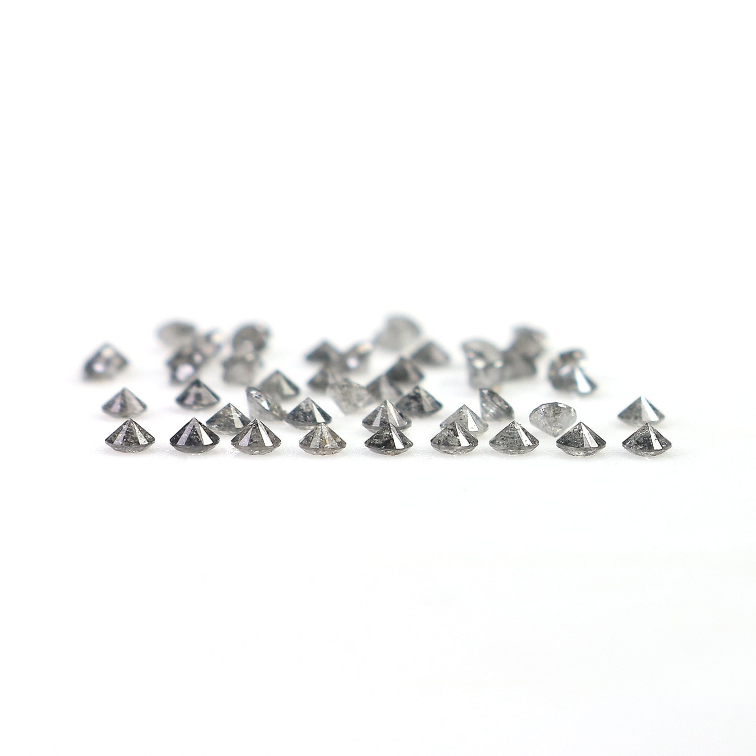 1.31 CT Natural Loose Round Shape Diamond Salt And Pepper Round Cut Diamond 1.60 MM Natural Loose Diamond Round Brilliant Cut Diamond LQ088