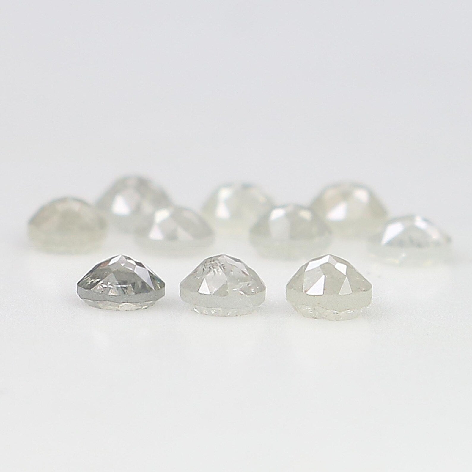0.90 CT Natural Loose Round Shape Diamond Grey Color Round Diamond 2.55 MM Natural Loose Diamond Grey Color Round Rose Cut Diamond NQ2554