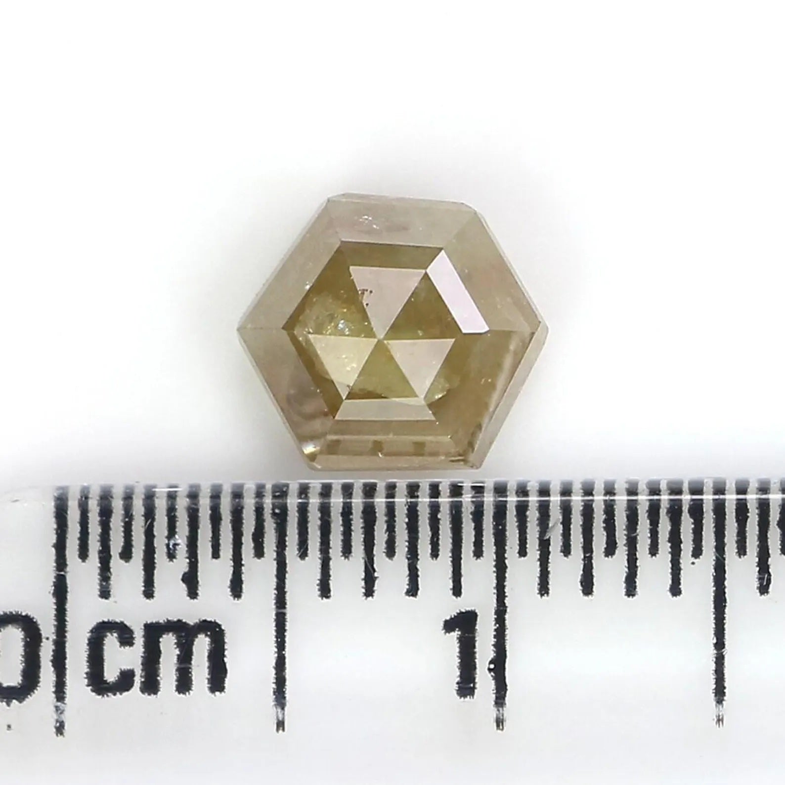 1.43 CT Natural Loose Hexagon Diamond Grey Color Hexagon Diamond 7.00 MM Natural Loose Diamond Grey Color Hexagon Rose Cut Diamond NQ8547