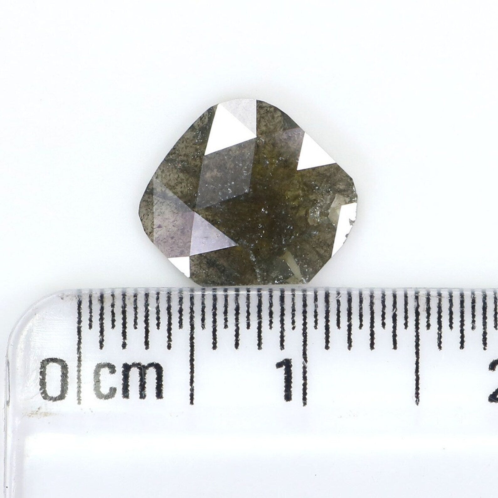 1.37 CT Natural Loose Antique Shape Diamond Salt And Pepper Antique Cut Diamond 9.80 MM Natural Grey Color Antique Rose Cut Diamond NQ7982