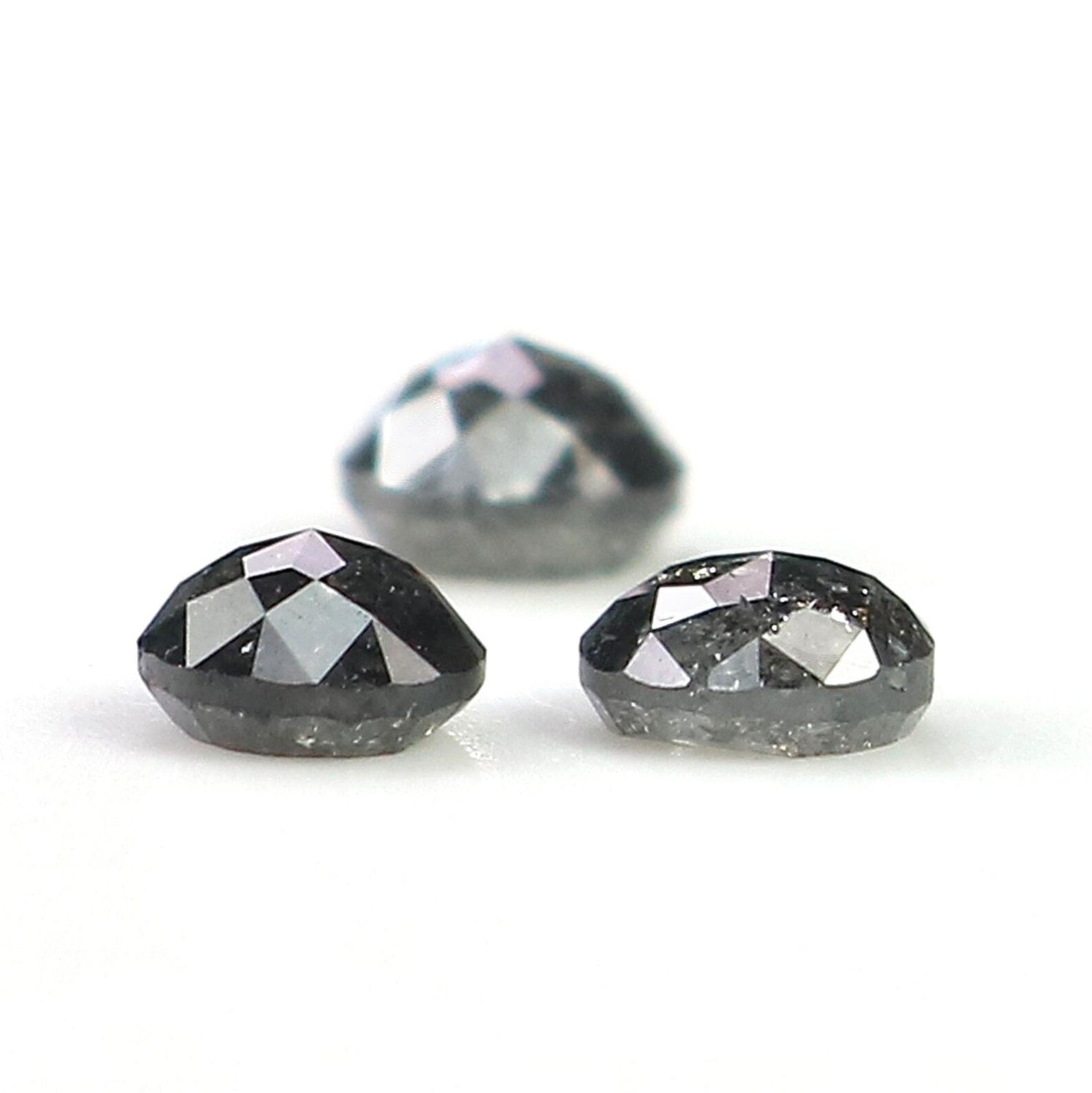 0.88 CT Natural Loose Round Shape Diamond Salt And Pepper Round Cut Diamond 3.70 MM Natural Loose Diamond Round Rose Cut Diamond NQ1876