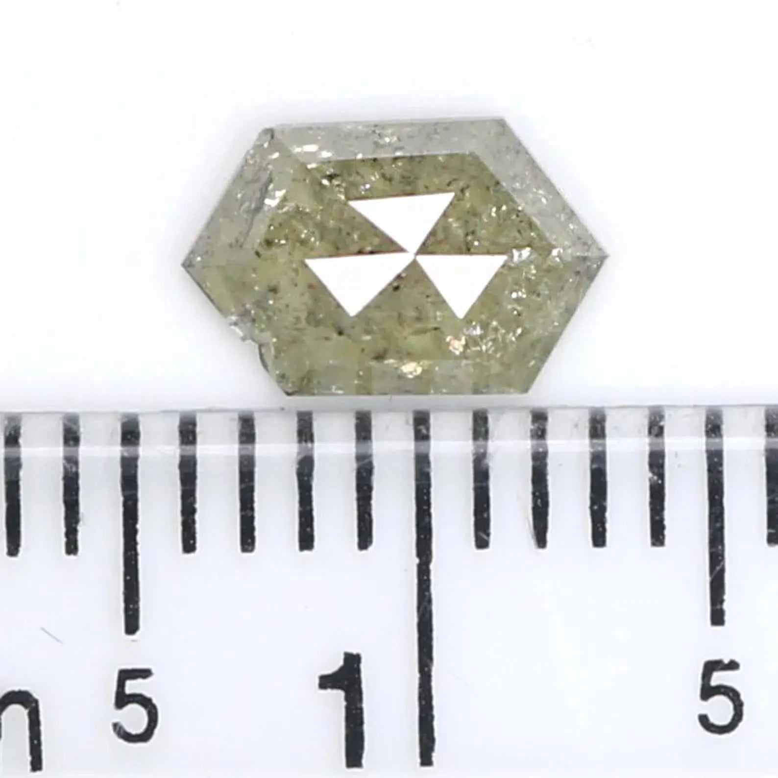 0.63 CT Natural Loose Hexagon Shape Diamond Yellow Color Hexagon Diamond 7.30 MM Natural Loose Yellow Color Hexagon Rose Cut Diamond NQ8191
