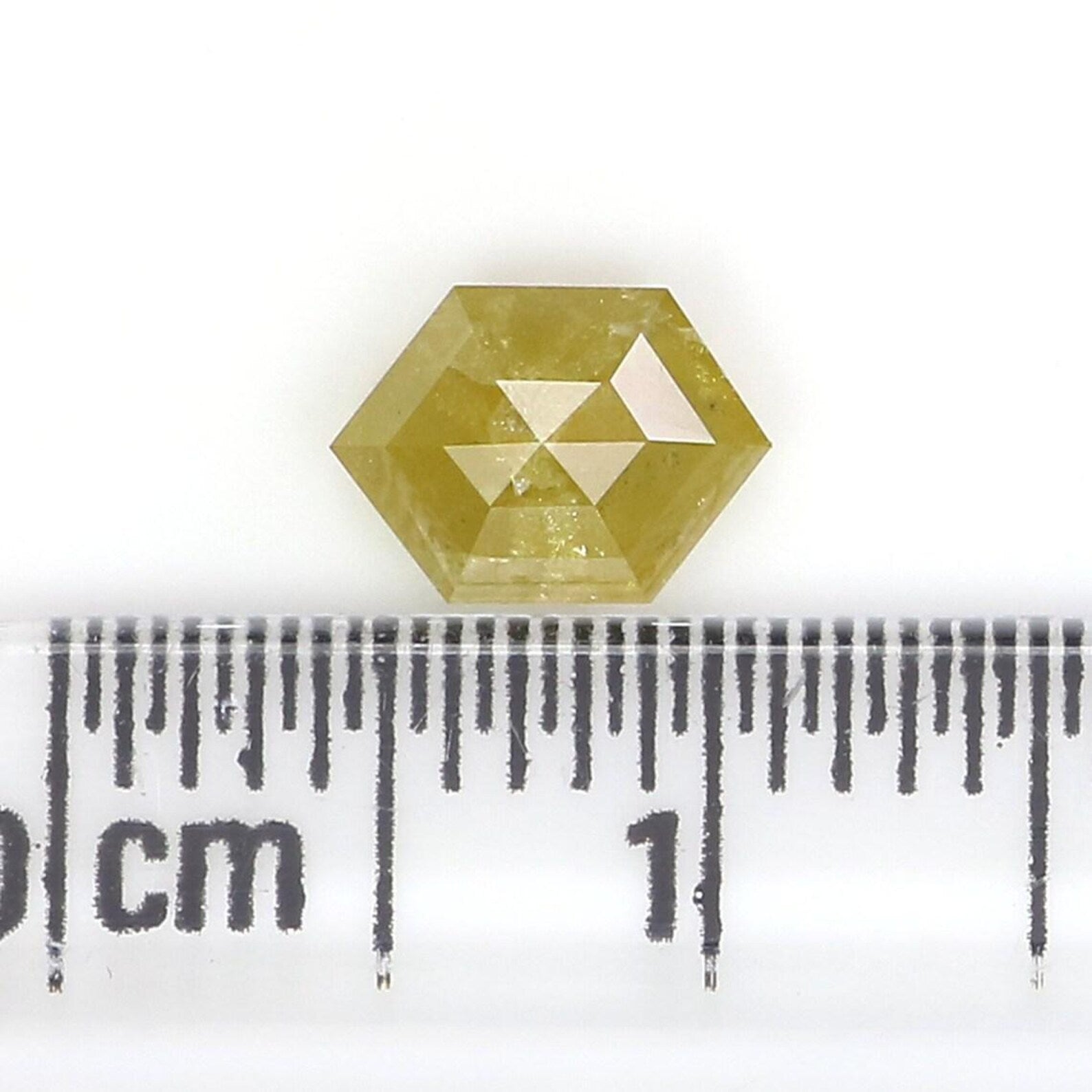0.82 CT Natural Loose Hexagon Shape Diamond Yellow Color Hexagon Cut Diamond 6.75 MM Natural Yellow Color Hexagon Rose Cut Diamond NQ739