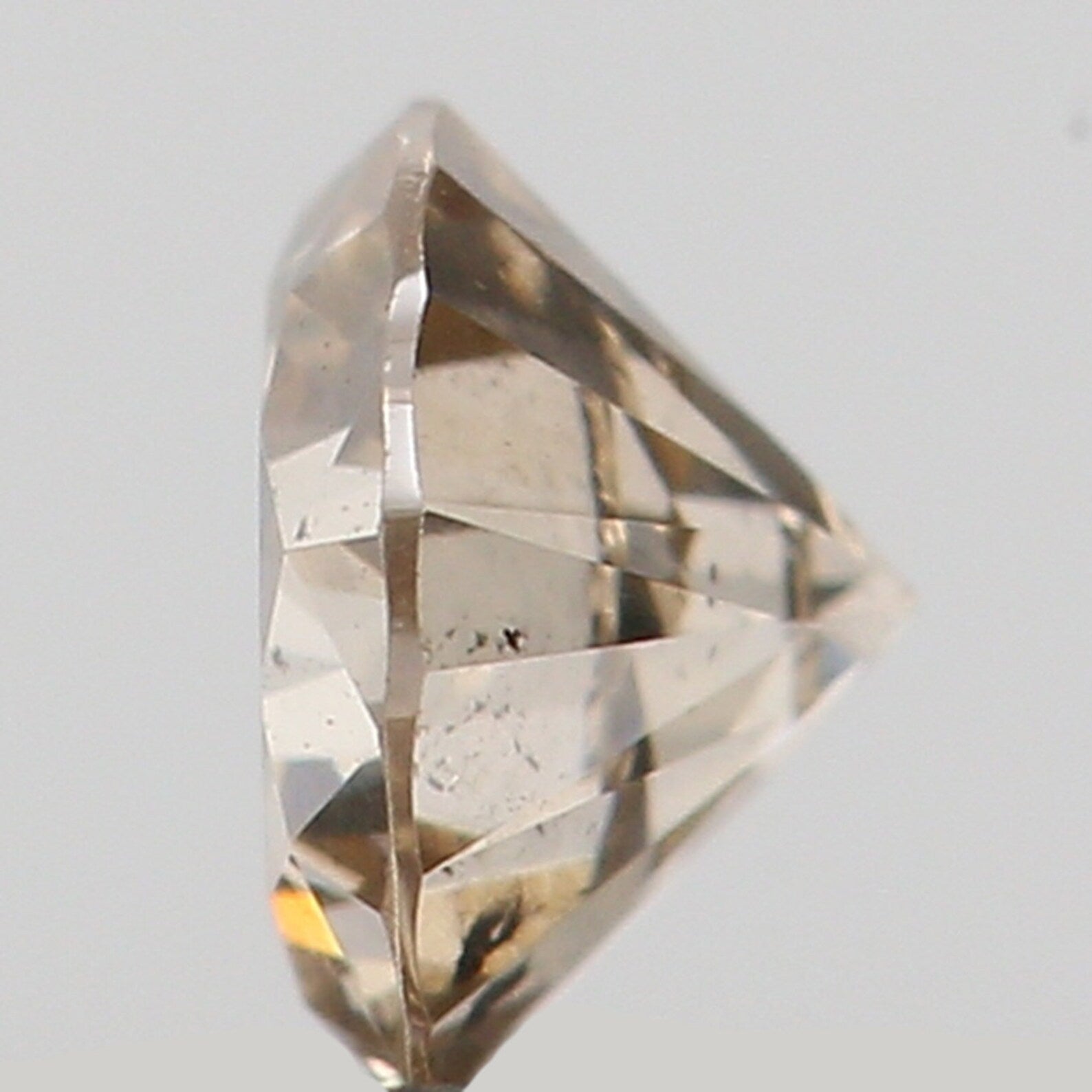 0.13 Ct Natural Loose Diamond Round Brown Color SI2 Clarity 3.20 MM N7293
