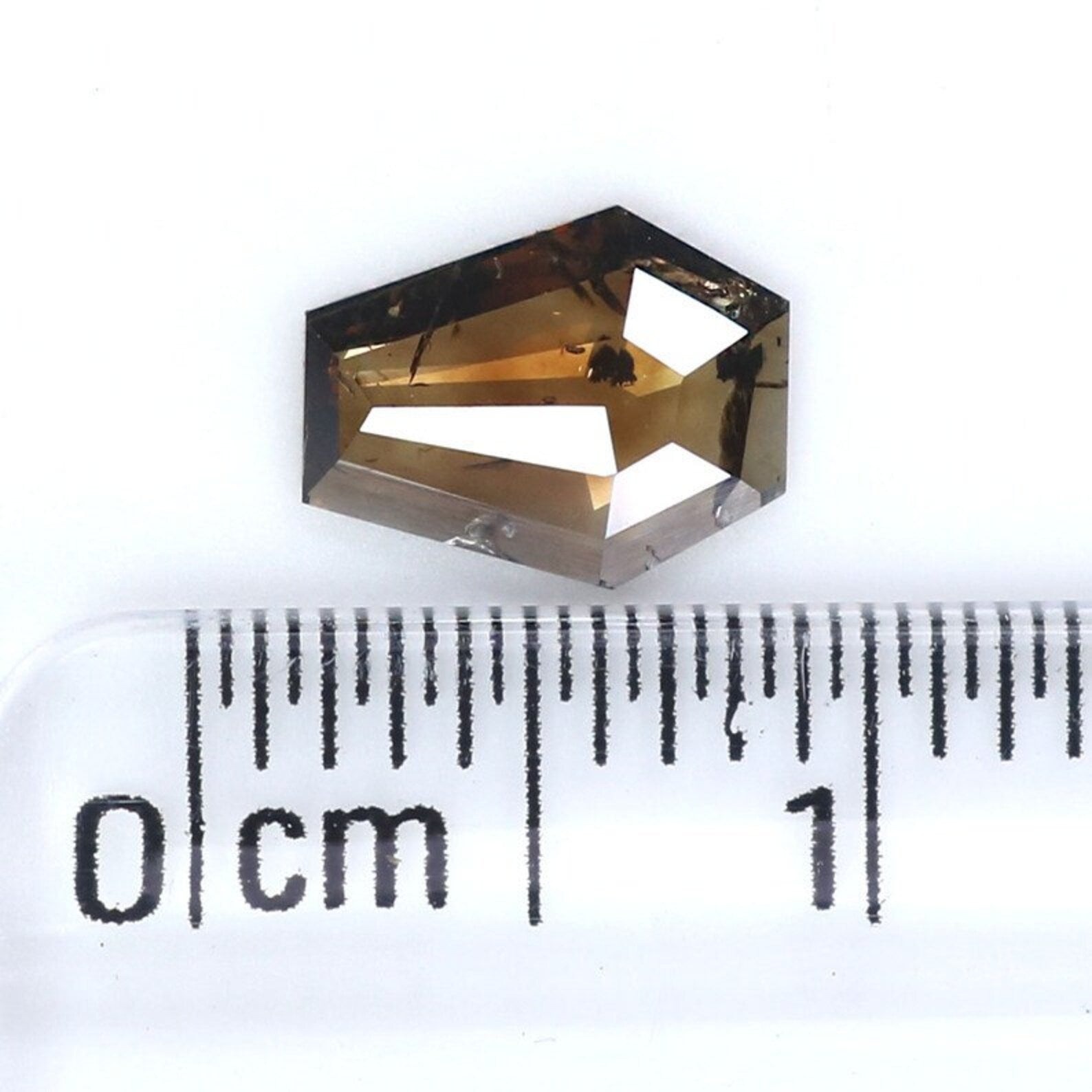 0.57 CT Natural Loose Coffin Shape Diamond Brown Color Coffin Cut Diamond 7.20 MM Natural Diamond Brown Color Coffin Rose Cut Diamond NQ8766