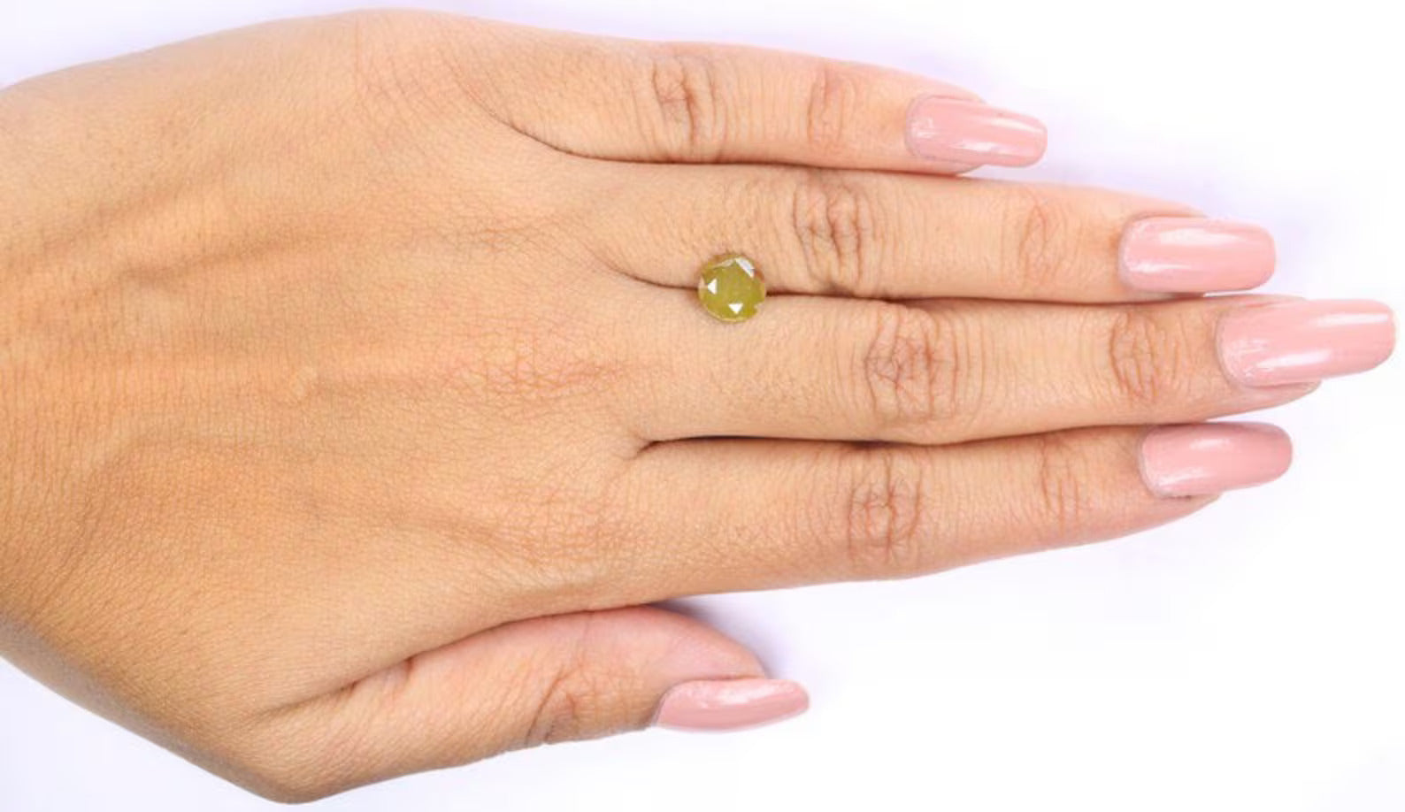 1.42 CT Natural Loose Round Shape Diamond Yellow Color Round Cut Diamond 7.40 MM Natural Loose Diamond Round Brilliant Cut Diamond NQ9078