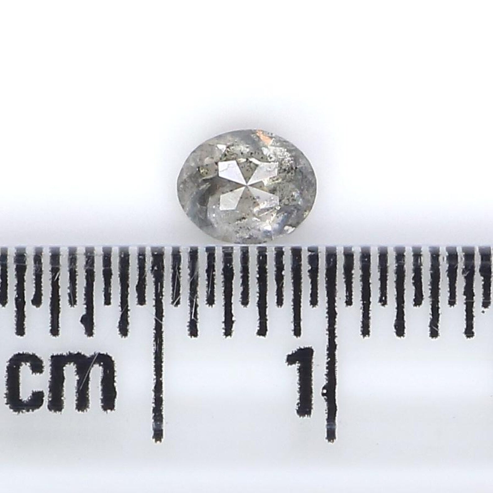 0.24 Ct Natural Loose Oval Shape Diamond Salt And Pepper Oval Cut Diamond 4.00 MM Natural Black Grey Color Oval Rose Cut Diamond NQ9304