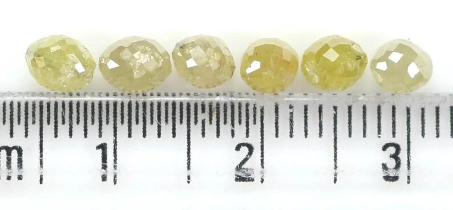 3.31 CT Natural Loose Egg Shape Bead Diamond Yellow Color Bead Diamond 4.30 MM Natural Diamond Gray Color Egg Shape Rose Cut Diamond NQB1785