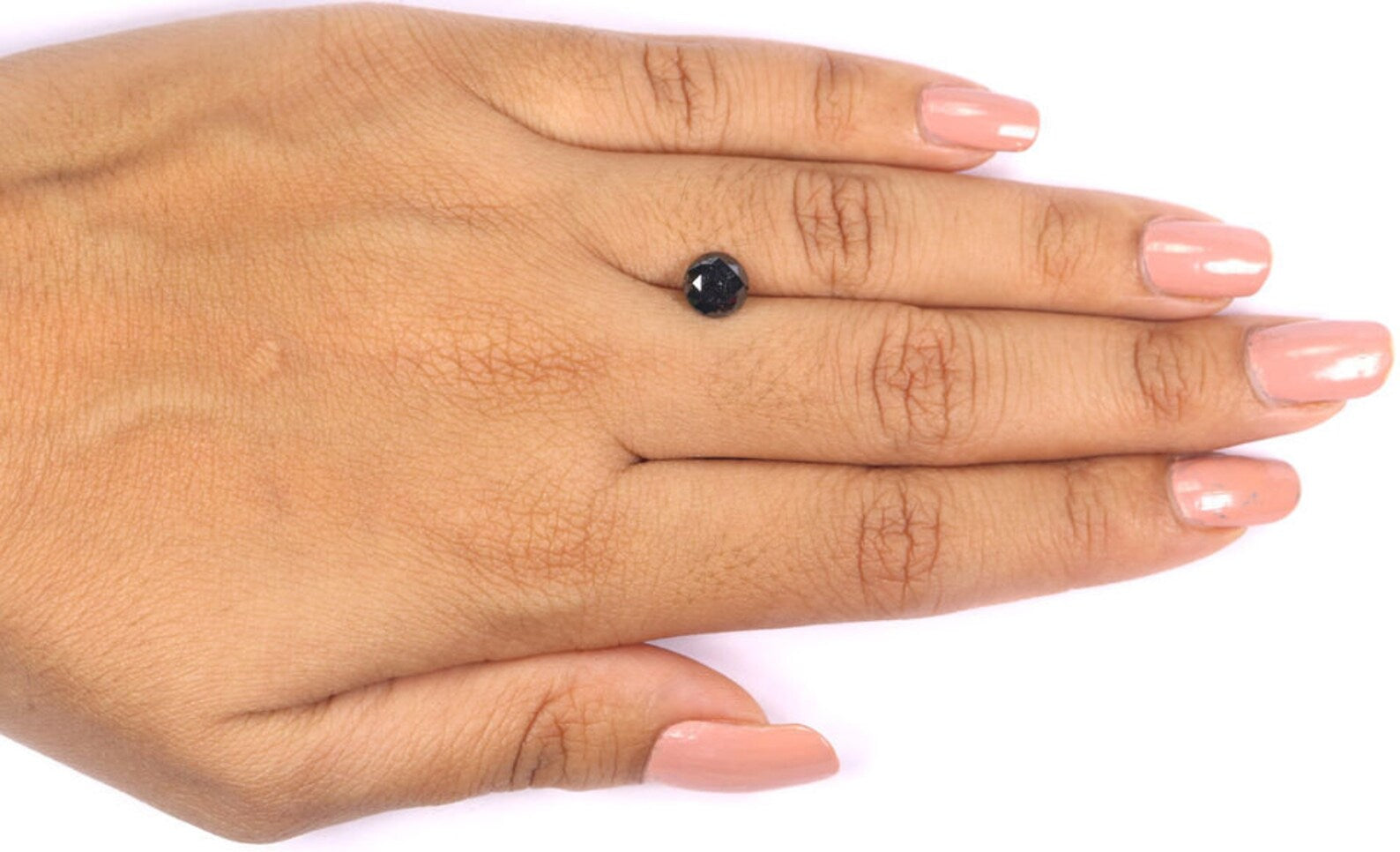 1.38 CT Natural Loose Round Shape Diamond Black Color Round Shape Diamond 6.70 MM Natural Loose Diamond Round Brilliant Cut Diamond NQ478