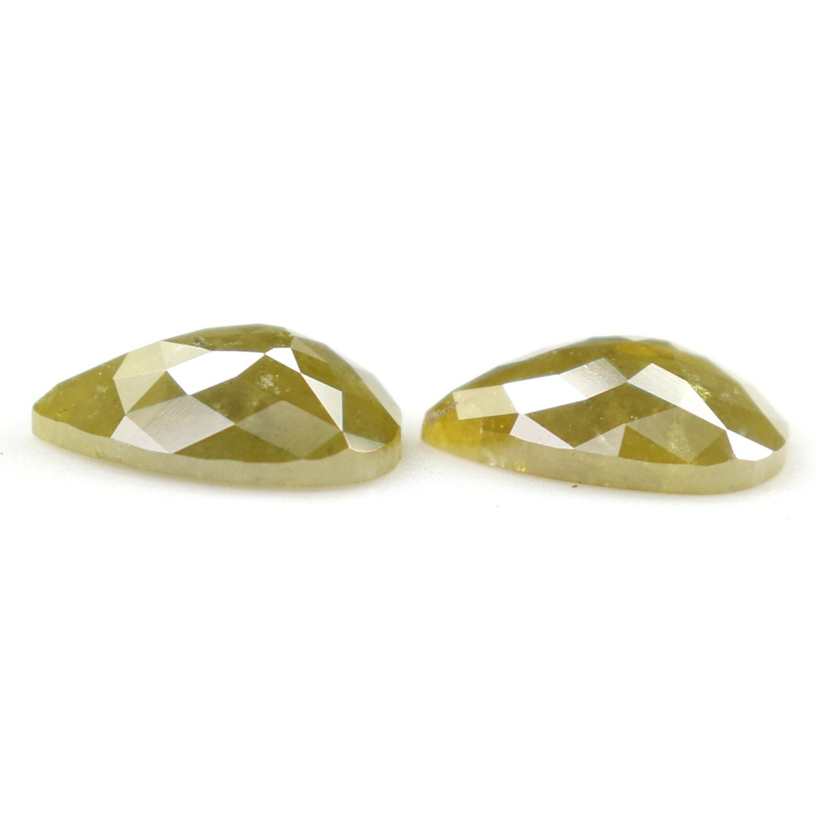 2.26 CT Natural Loose Pear Shape Pair Diamond Green Yellow Color Pear Cut Diamond 7.90 MM Natural Loose Pear Cut Pair Diamond KDN7025