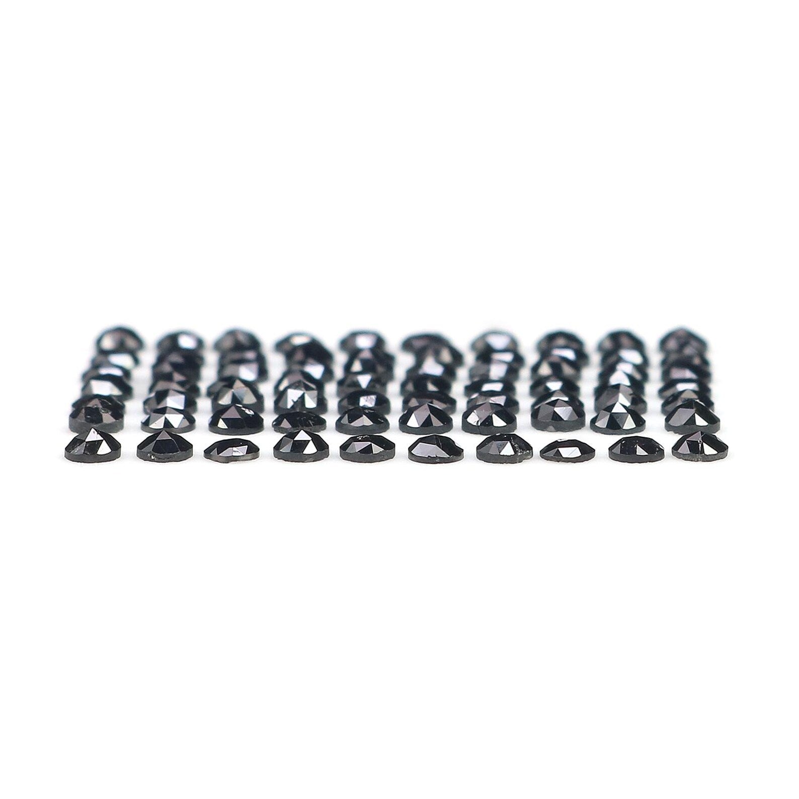 3.08 CT Natural Loose Round Shape Diamond Black Color Round Cut Diamond 2.20 MM Natural Diamond Black Color Round Rose Cut Diamond NQ1762